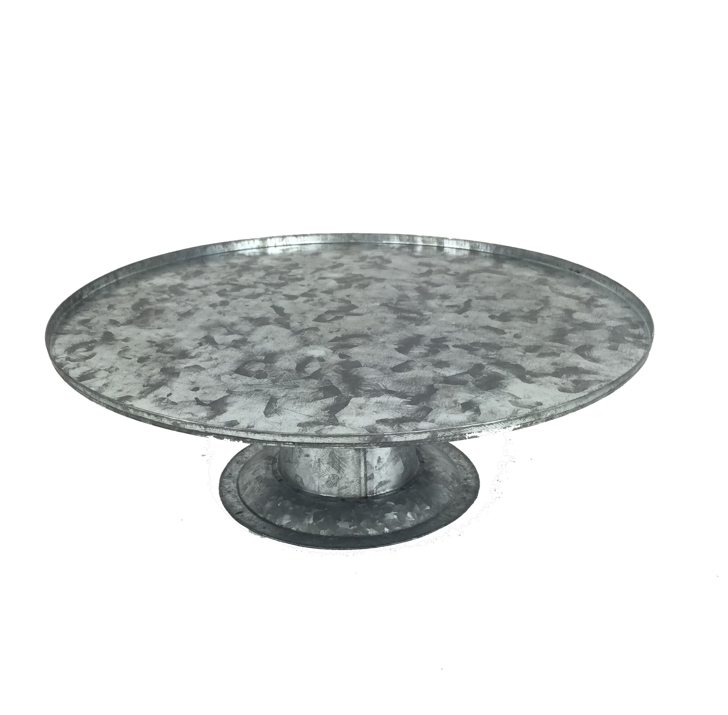 Inc 16" Large Galvanized Tin Cake Holder