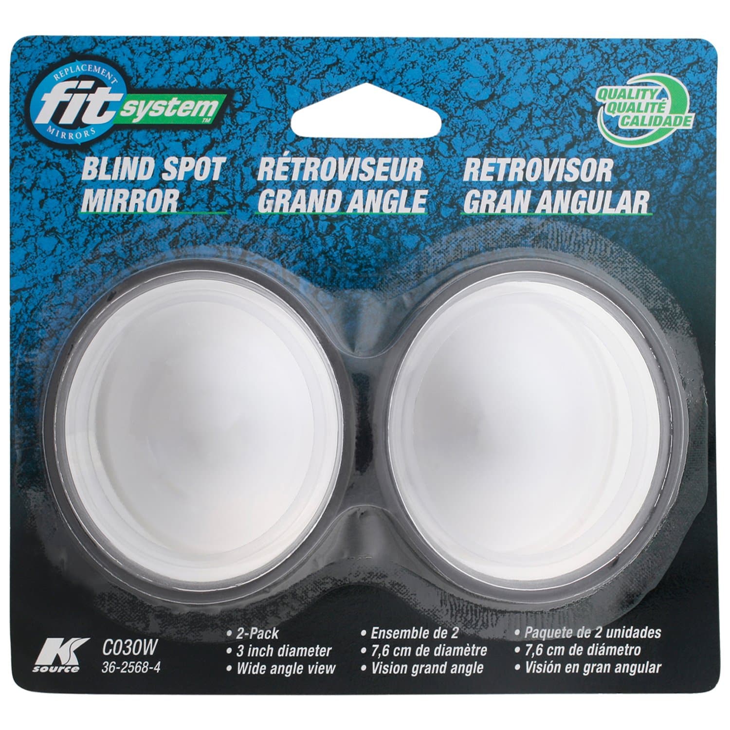 K Source Fit System 3" Round Spot Mirror (2pcs)