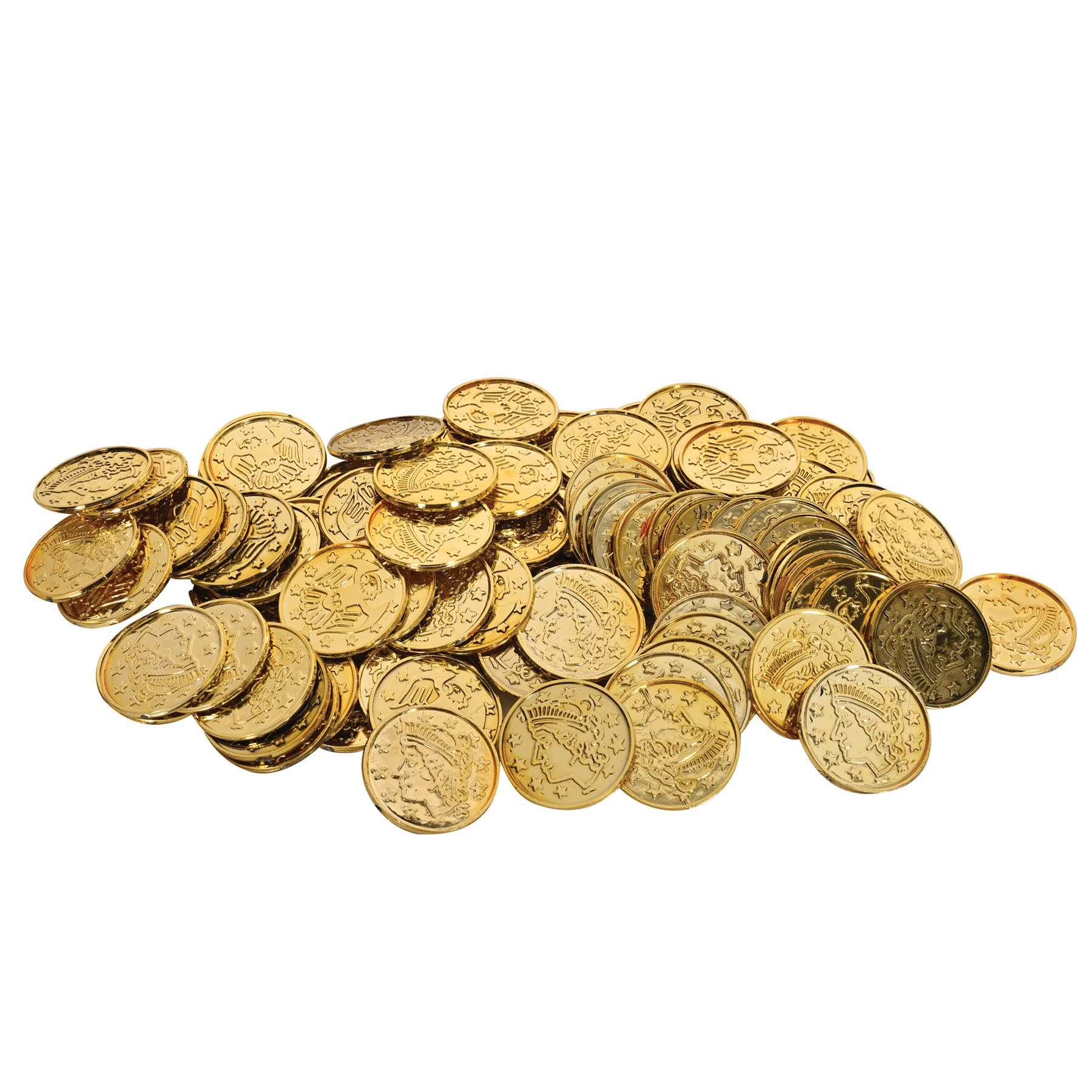 Beistle Plastic Coins, Gold, One Size