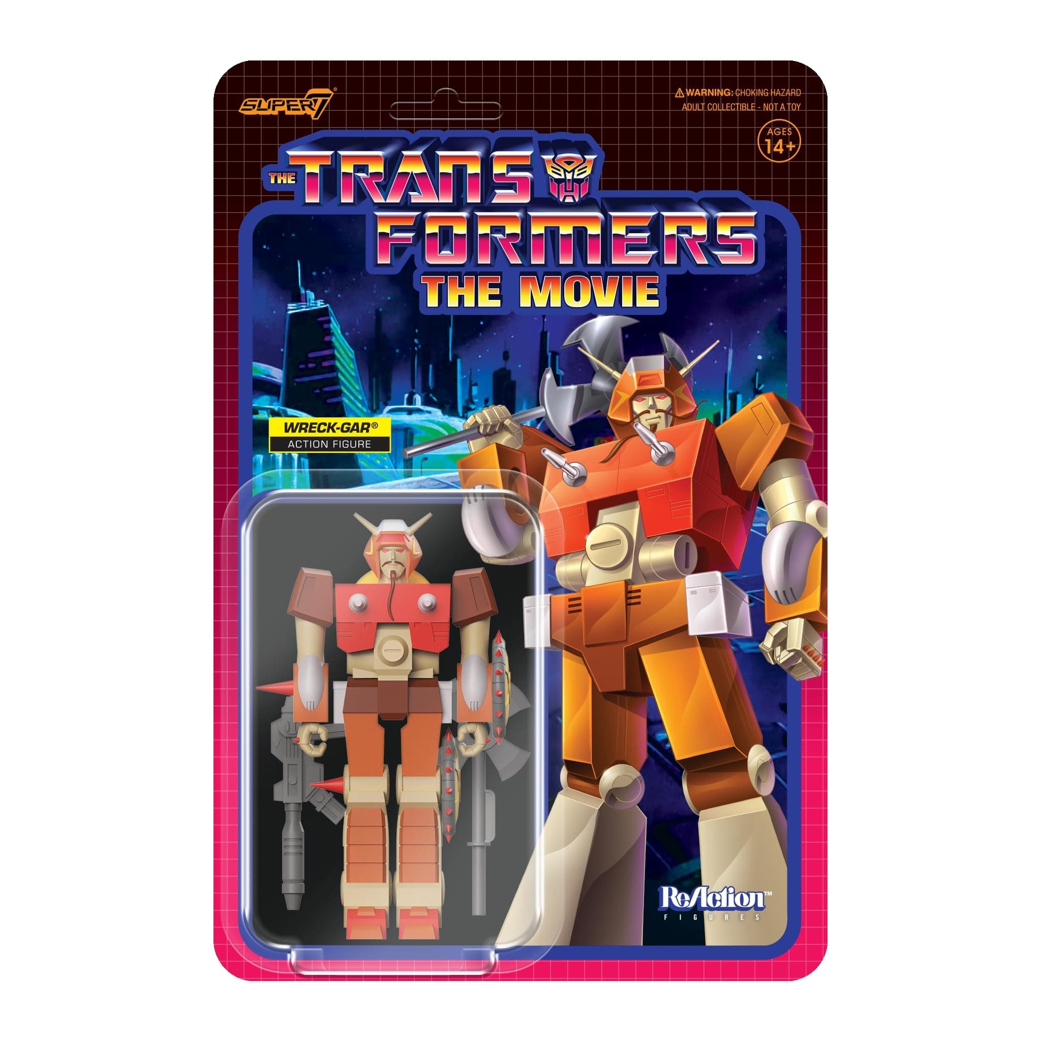 Super7 Transformers Wreck-Gar - 3.75" Transformers Action Figure with Accessory Classic Cartoon Collectibles and Retro Toys