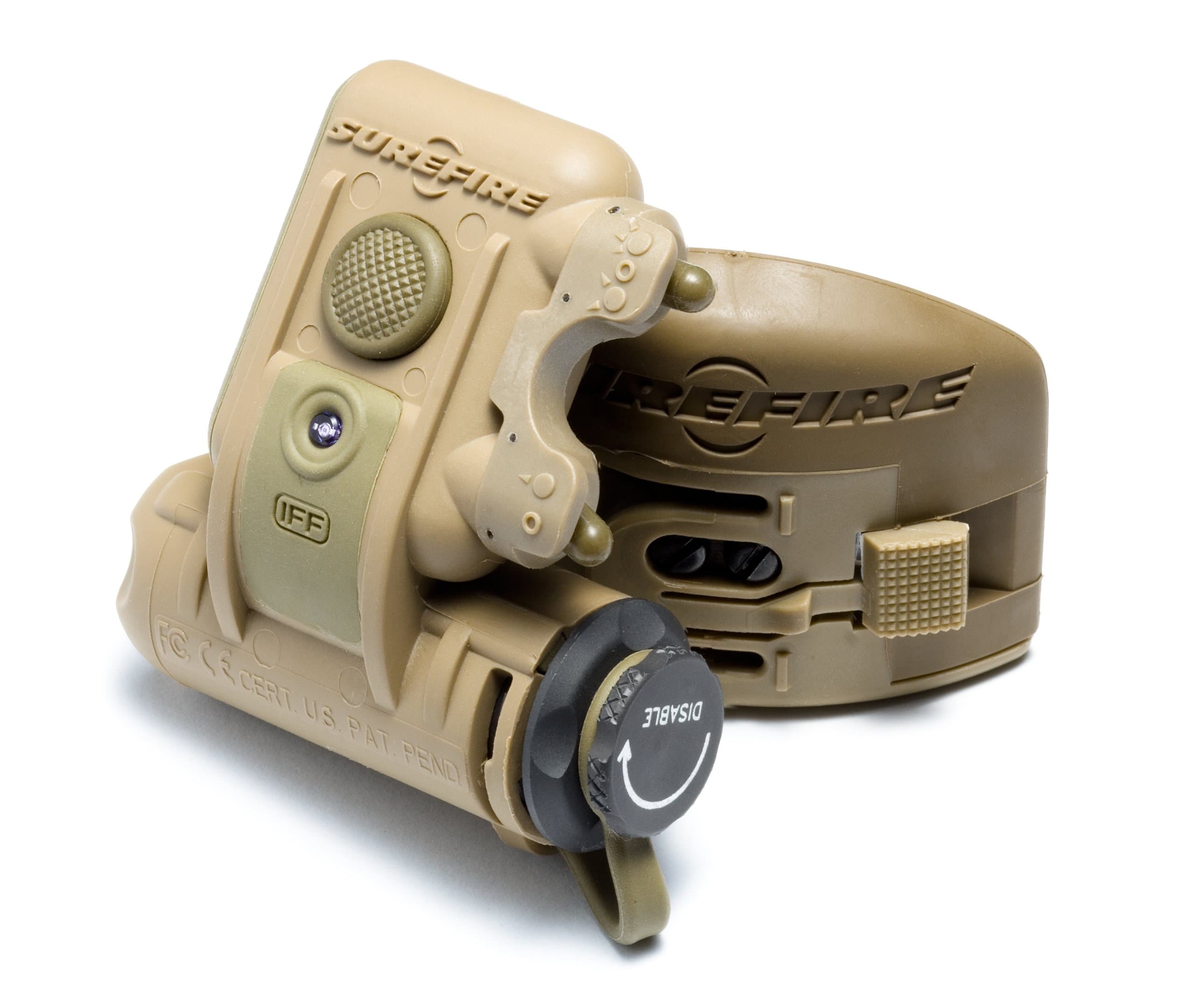 HL1-C-TN Helmet Light, 3V, 1.4-19.2 lu, Rd/WH/IR LEDs, Tan