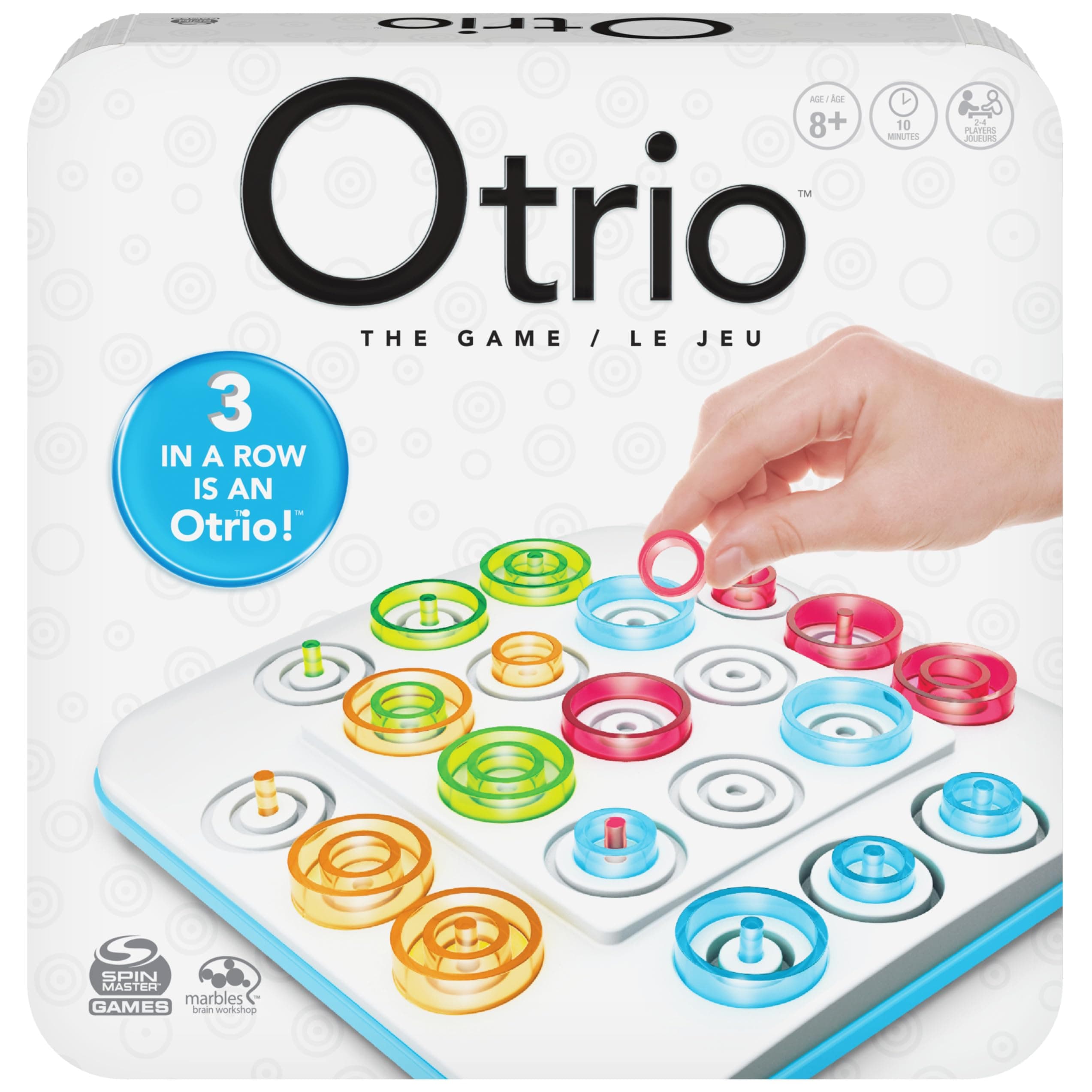 - Spin Master Games, Otrio Strategy-Based Board Game, Classic Game, Advanced Tic Tac Toe STEM Activity, 2 Players, for Ages 8 & Up