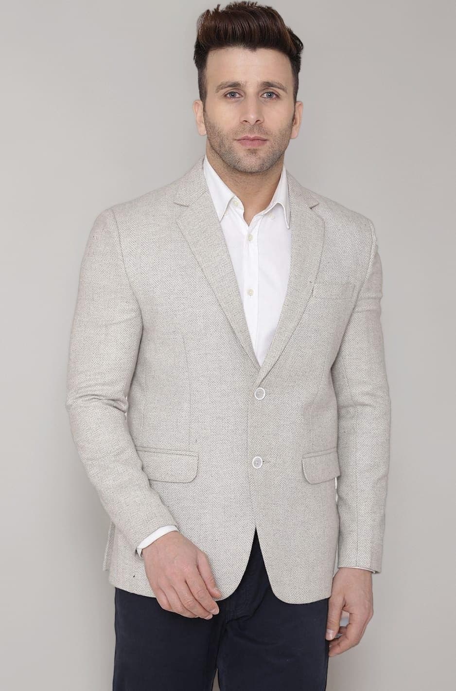 Mens Tweed Wool Blazer