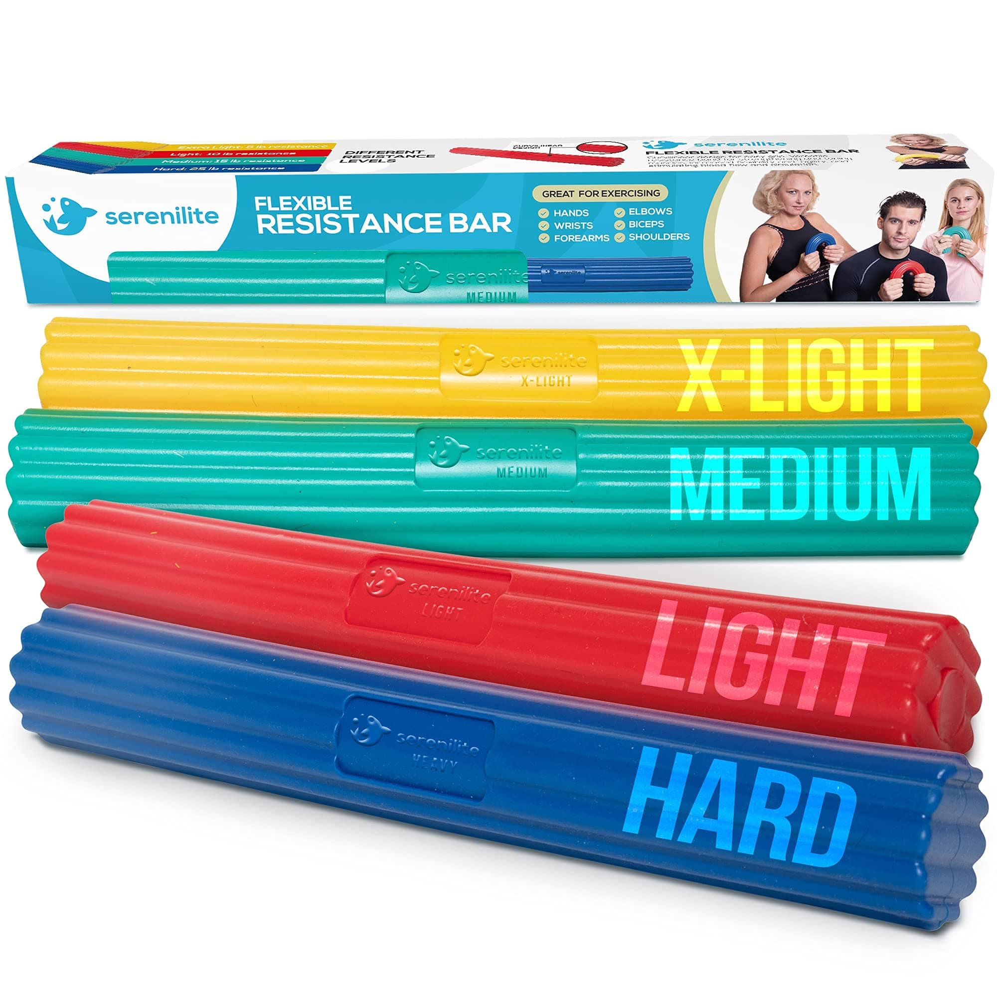 Serenilite Flex Bar - Set of 4 - Extra Light, Light, Medium, Hard