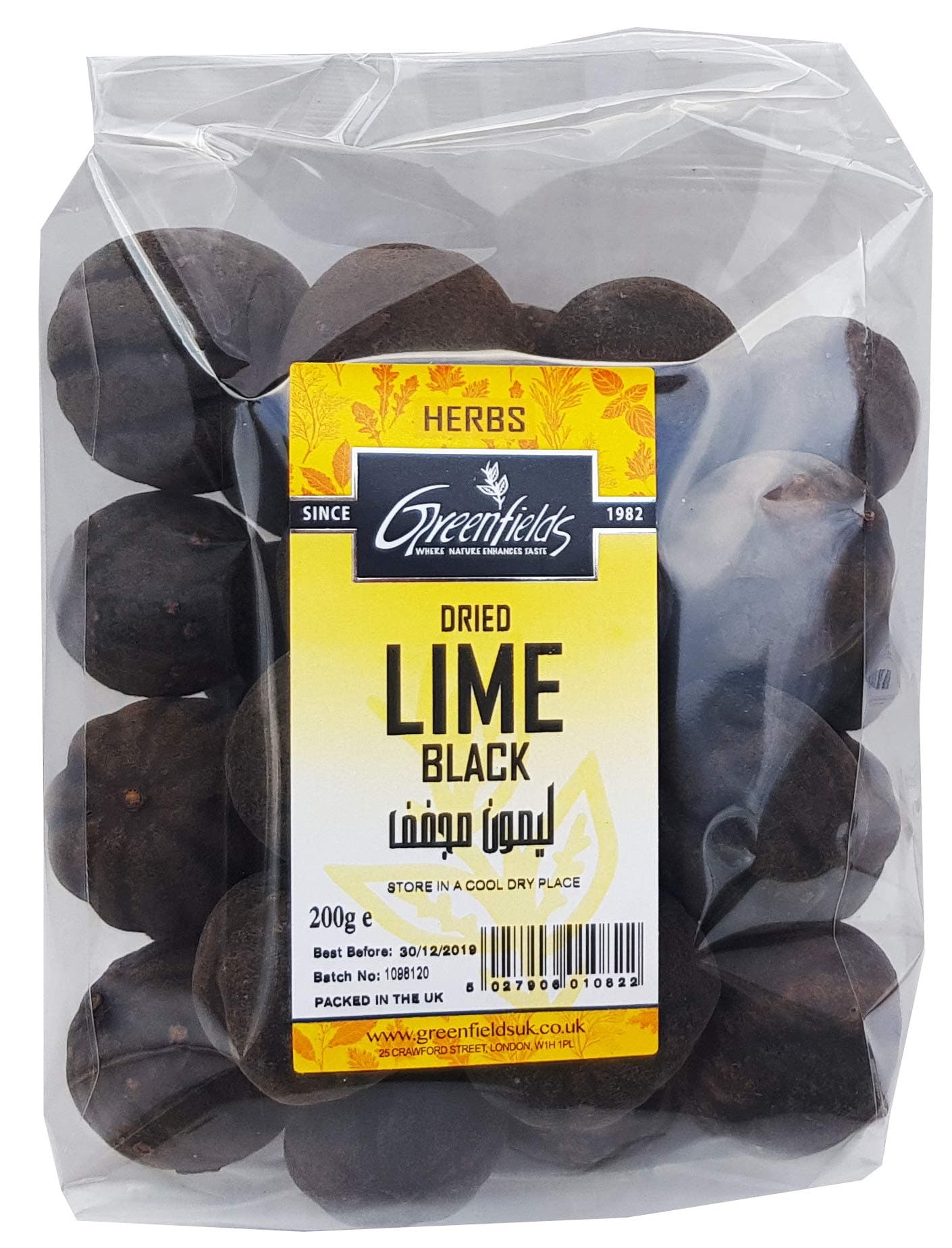 Greenfields Black Dried Lime 200g