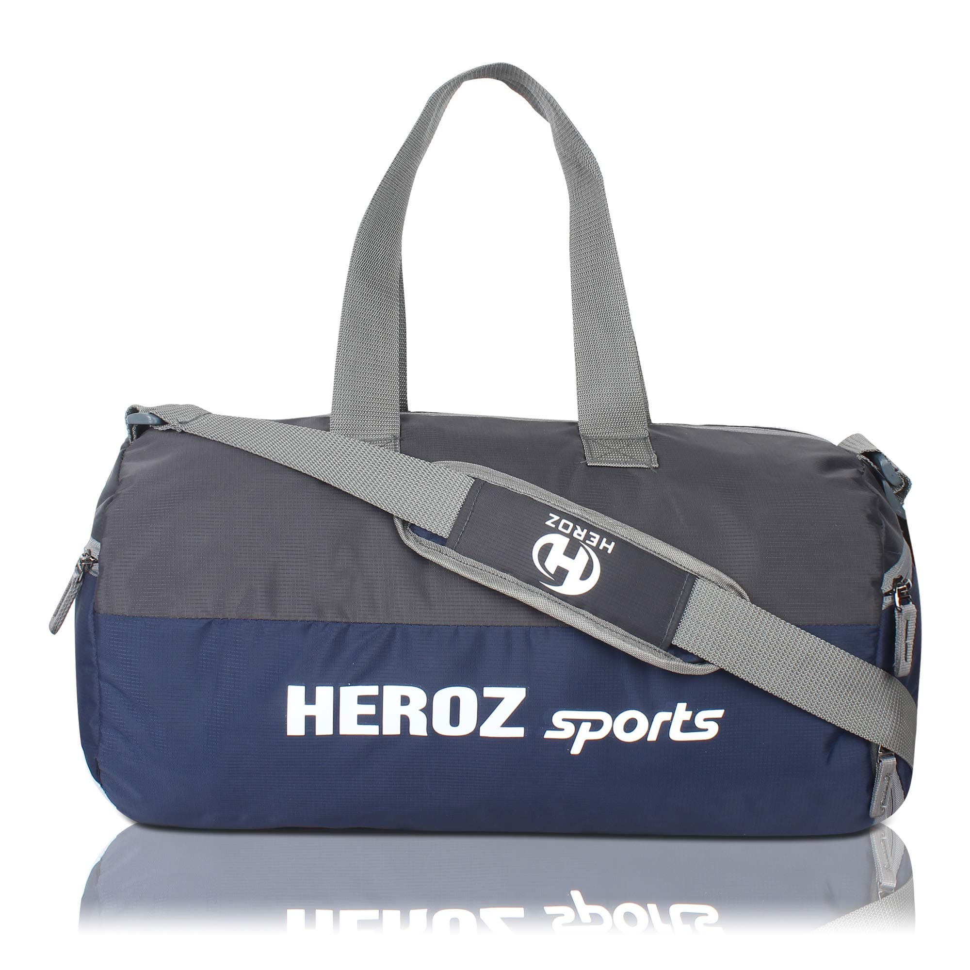 Polyester 9 Cms Duffle Bag(17_ Grey & N. Blue)