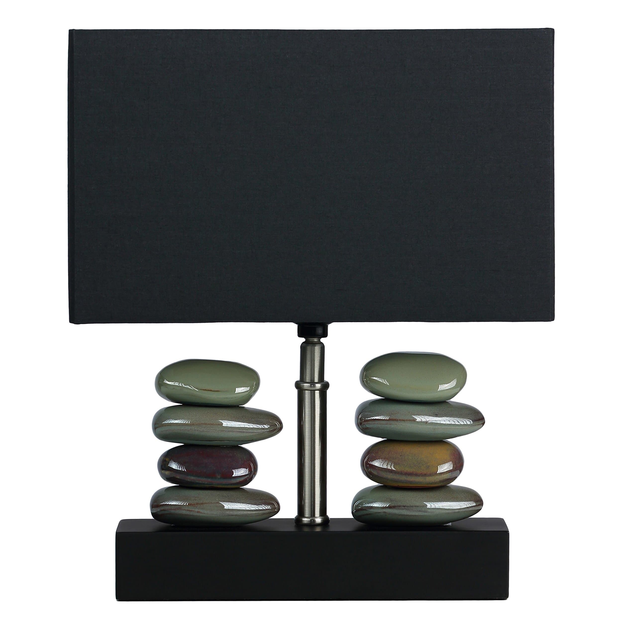 CH-TL303034 LumiRock Balance Rectangular Table Lamp, Black