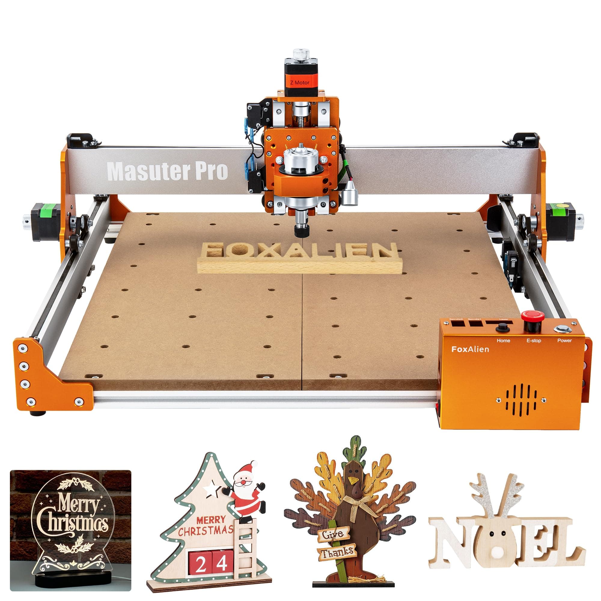 Masuter Pro 3-Axis CNC Router Machine, Beginner Hobby Engraving Machine All-Metal Structure for Wood Acrylic MDF Nylon Routing Milling Carving