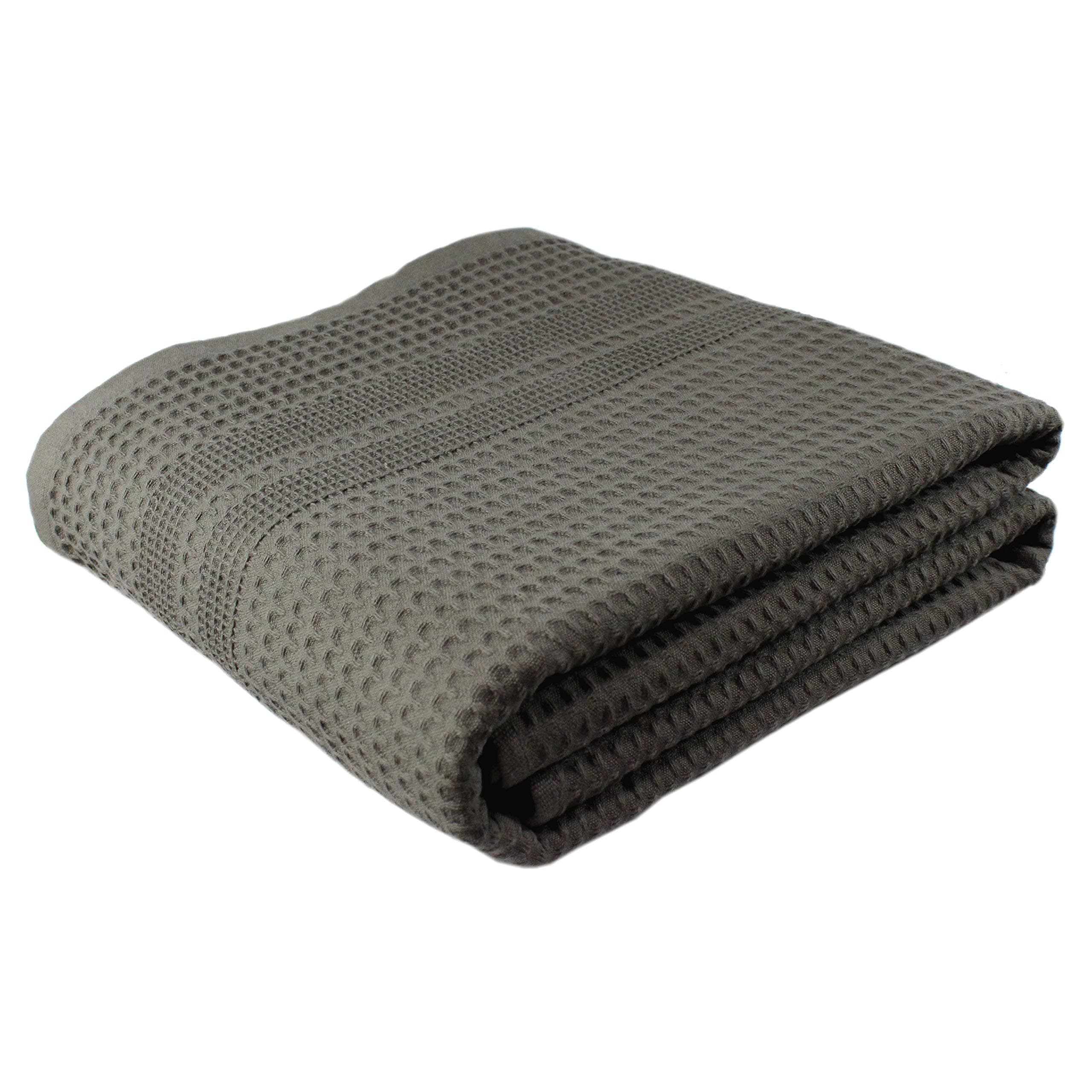 GILDEN TREE Waffle Bath Sheet Large Bath Towels Quick Dry Thin Body Towels, 40x80 Oversized Bath Towels for Adults, Classic Style (Stone)