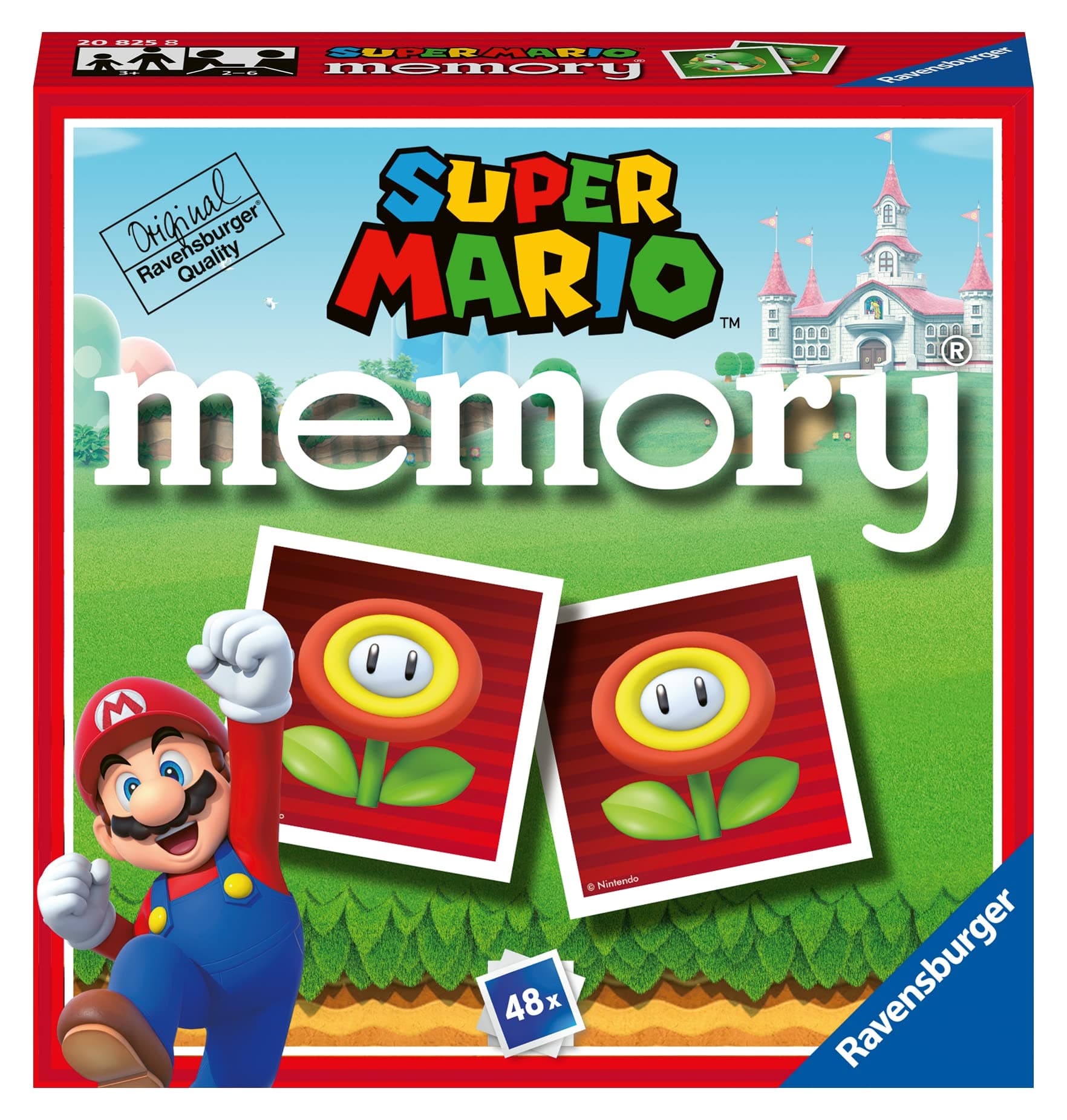 Ravensburger - Memory Super Mario, Board Game, Memory Game for Children 3 Years or Older, 48 Cards, 2 to 6 Players, Italian Version