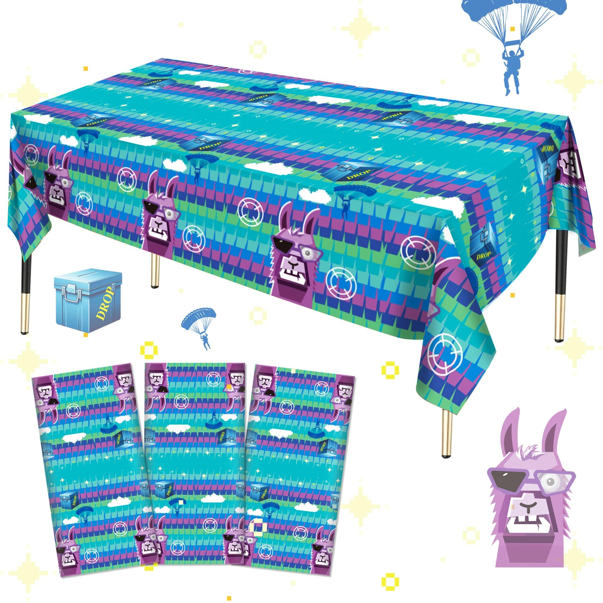 Llama Theme Party Tablecloth 3 PCS