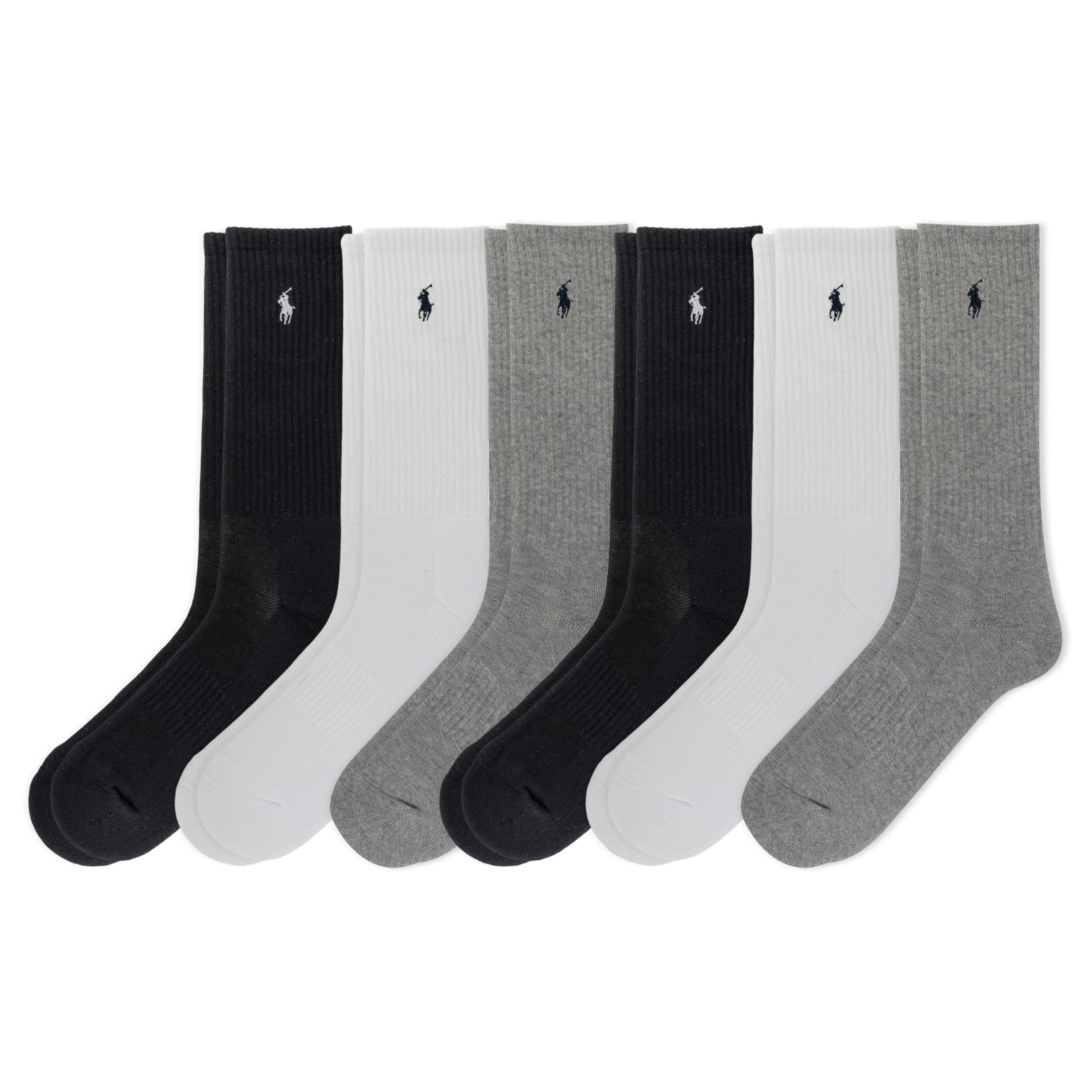 Men's Performance Crew Socks 6 Pack