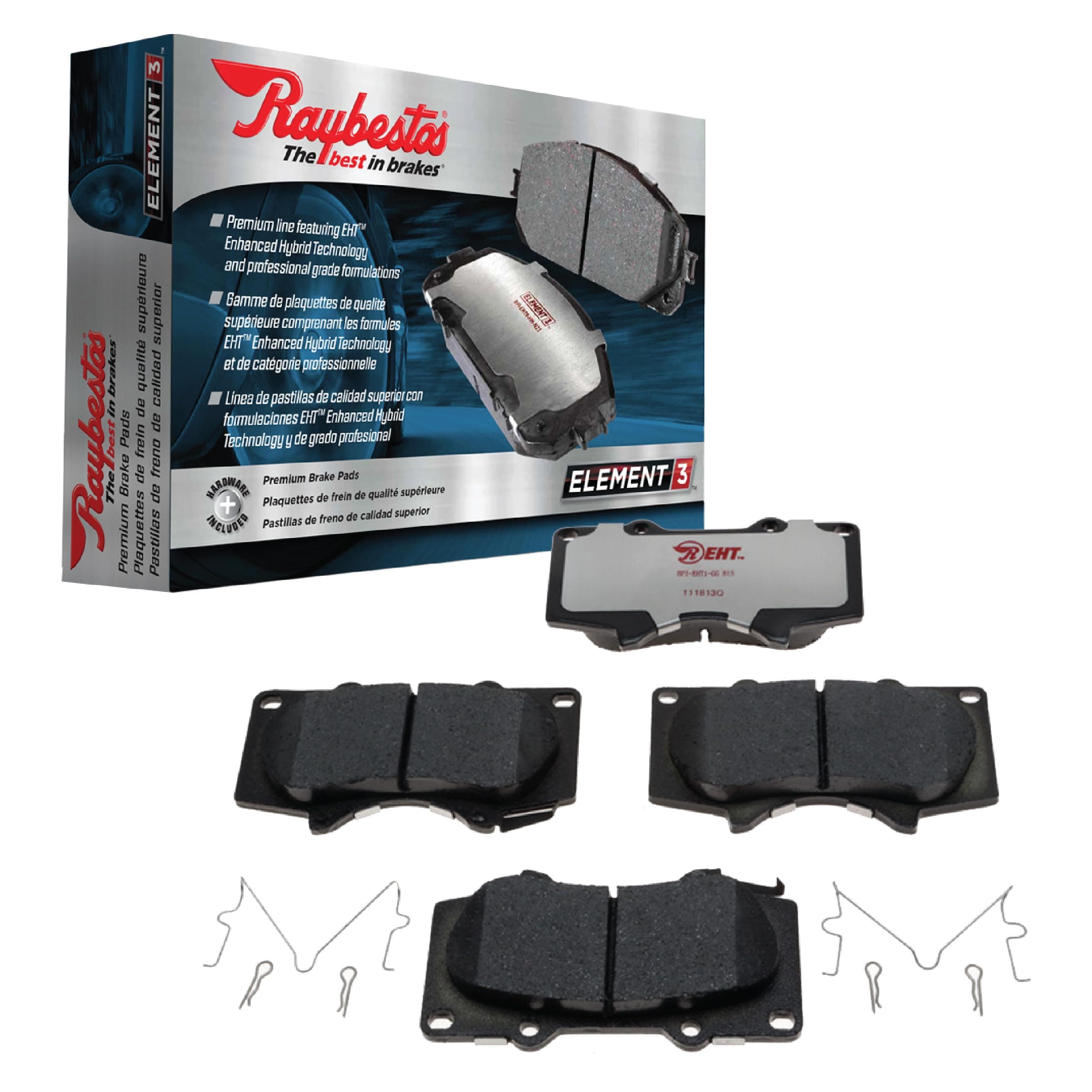 Raybestos Premium Element3 EHT™ Replacement Rear Brake Pad Set for Select '00-'07 Avalon, '00-'06 Camry and '99/'01-'08 Solara Model Years (EHT828H)