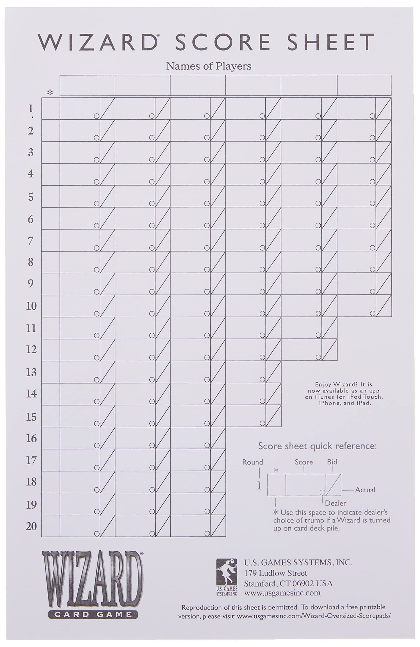 Wizard(r) Oversized Scorepads