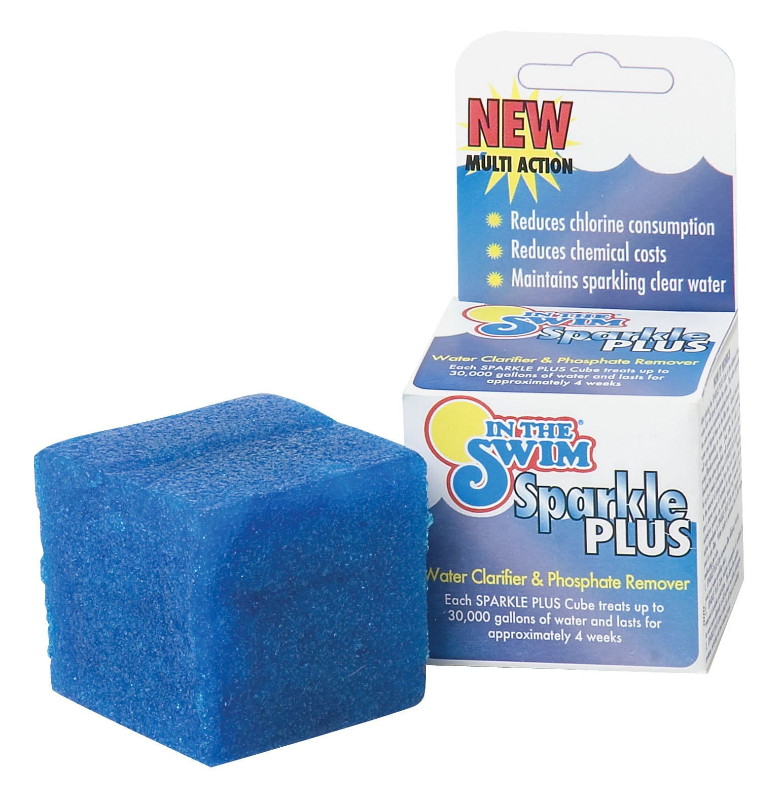 In The Swim Sparkle Plus Pool Clarifier Cube – Clear Cloudy Pool Water Fast - Safe for Saltwater & Chlorine Pools - 6 Ounce