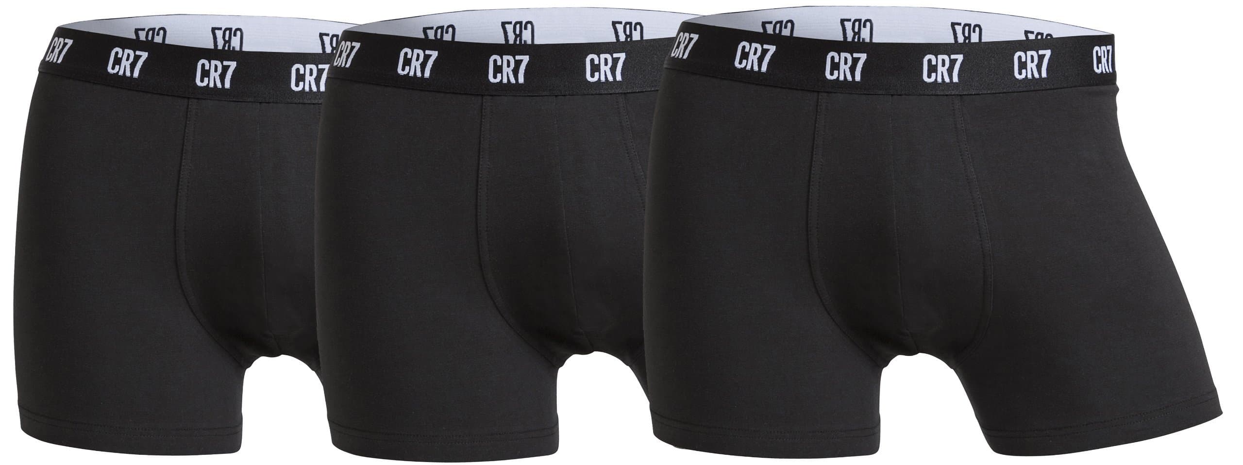 CR7 Cristiano Ronaldo Men's 3 Pack Basic Trunk Plain Boxer Shorts