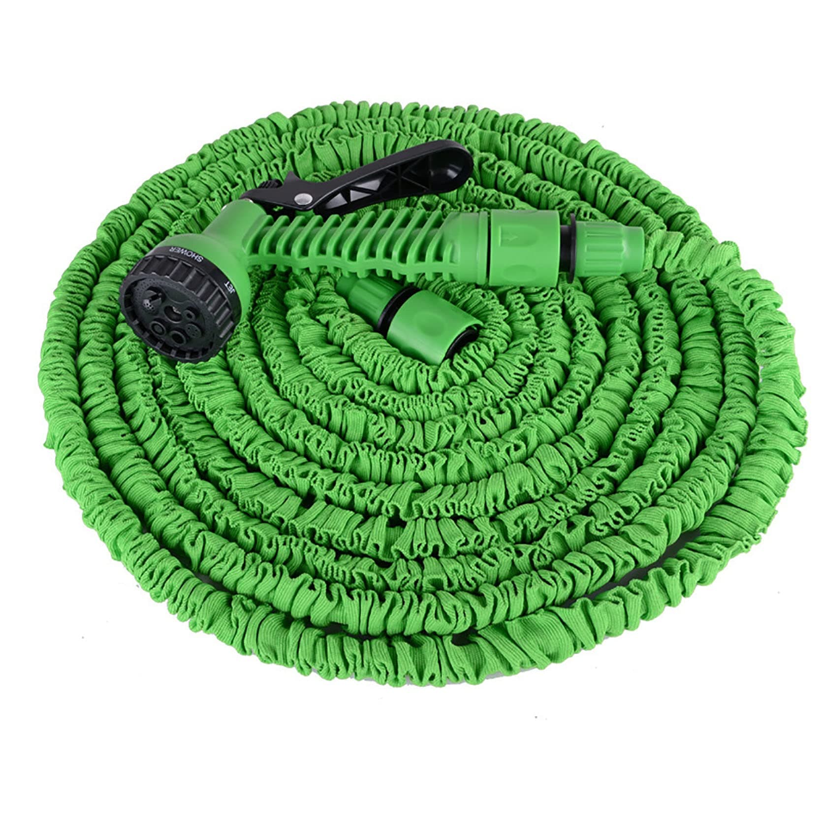 Xbzzgmg Expandable Magic Flexible Garden Hose Pipe,with 7 Function Nozzles, 3 Times Expansion Water Hose, 25ft- 200ft Natural Emulsion Flexible Hose For High Strength, Rv, Marine And Camper Hose