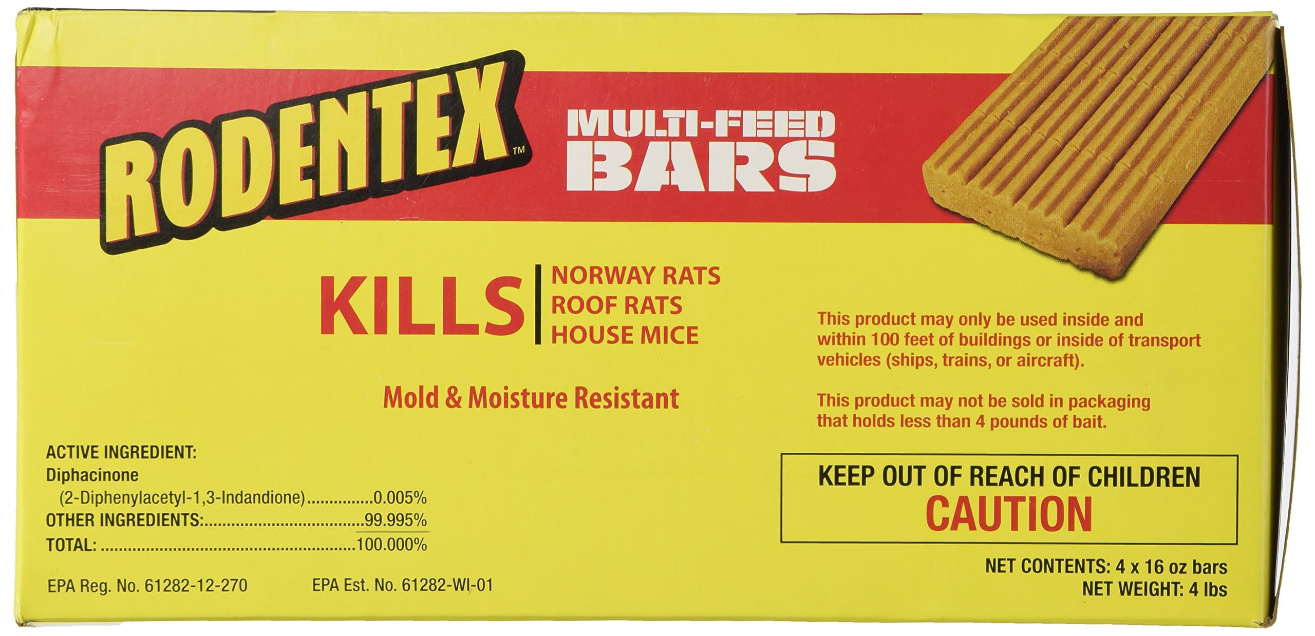 Farnam Rodentex Multi-Feed Bars, 4 lbs,1 Pound (Pack of 4)