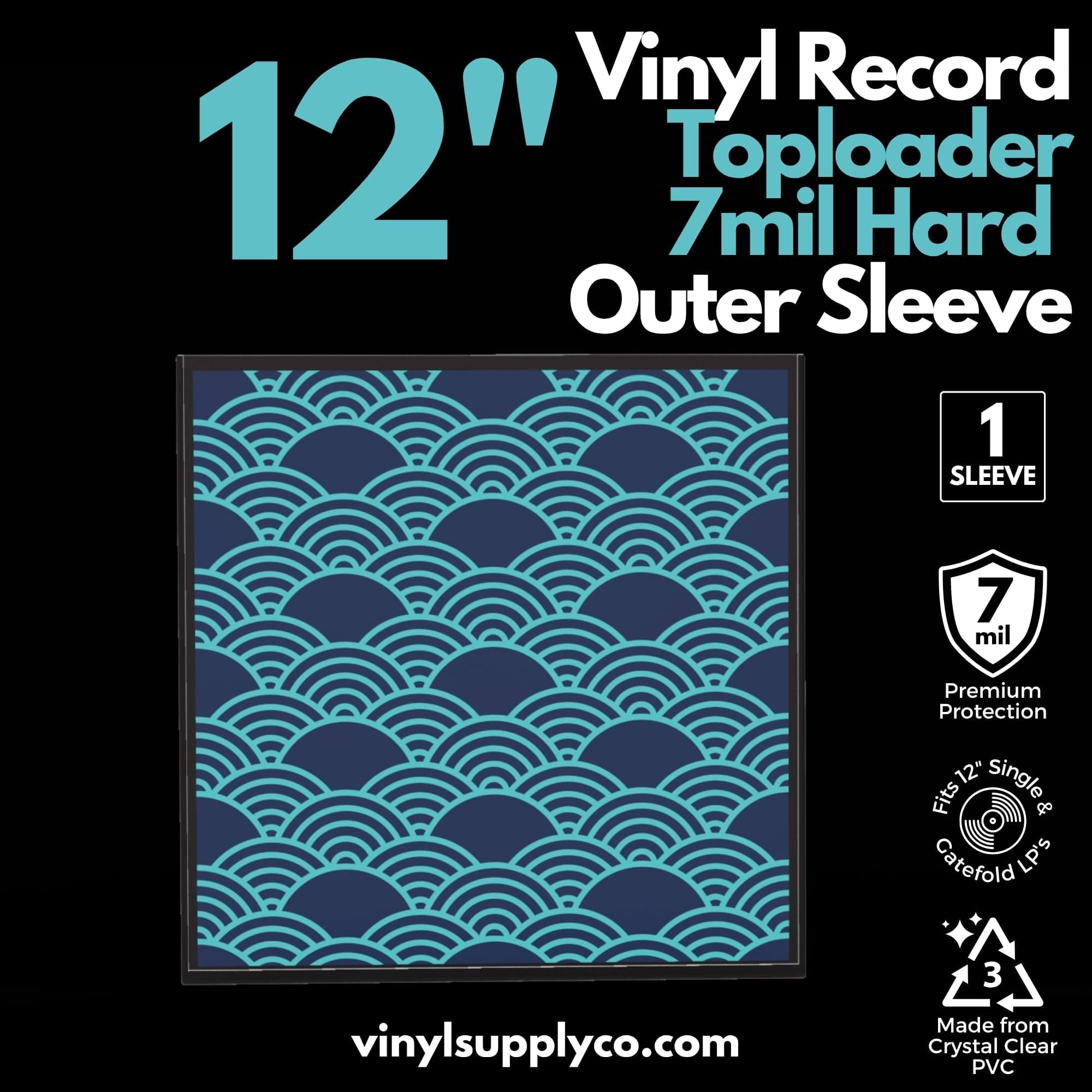 Record Toploader Hard Sleeve Protector - 7Mm (7 Millimeters) Thickness Crystal Clear Case For Storage And Collection One Single (1)