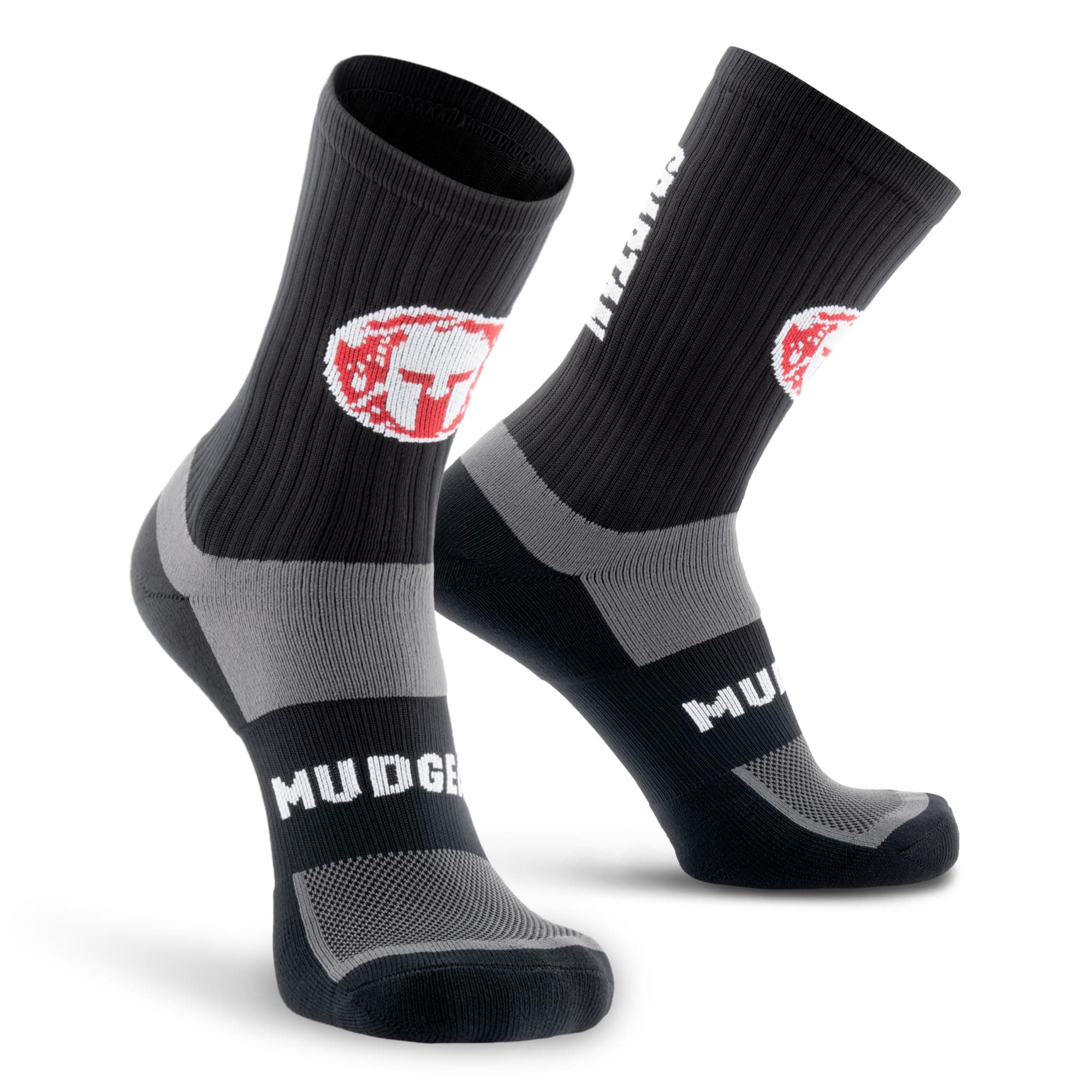 Crew Length Trail Running Socks, Quick-Drying Mid-Calf Socks with Arch Support, Sweat-Resistant, Breathable Athletic Socks