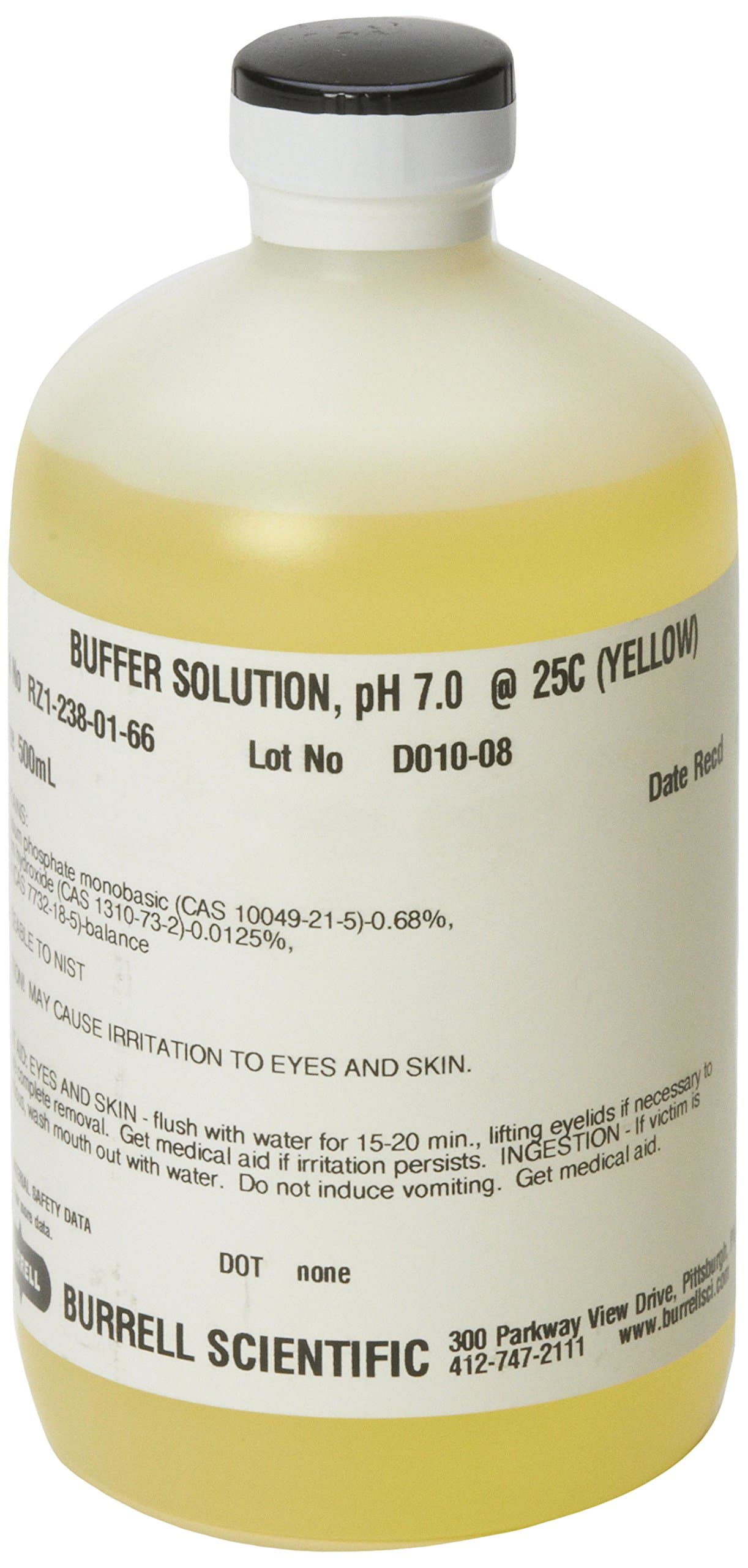 RZ1-238-01-66 Buffer Solution, 7.0 pH, 500 ml, Yellow