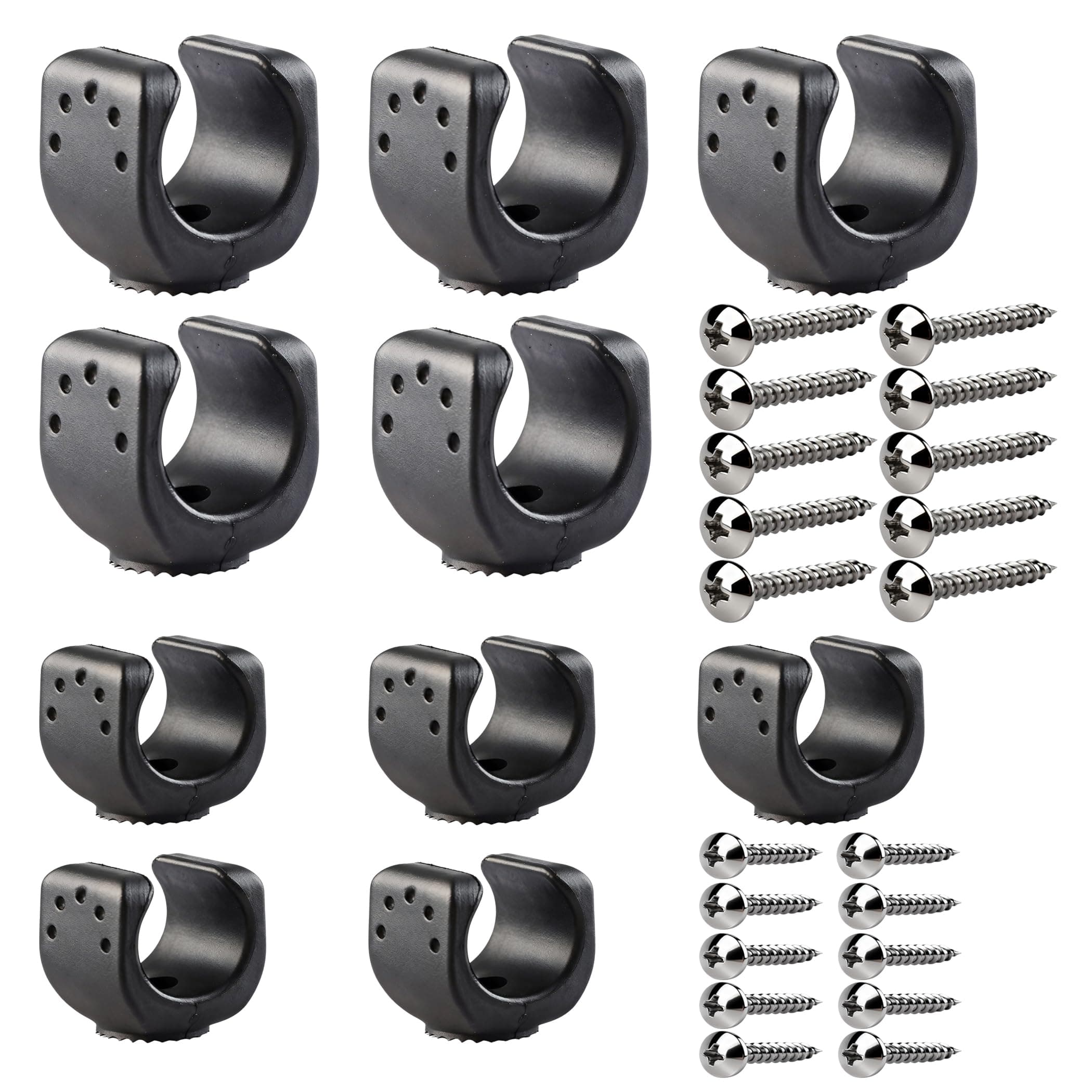 10Pcs Universal Flashlight Holder with Screws,Torch Mounting Brackets for Mounting Flashlight in Truck,Universal Clips for LED Flash Light or Similar Items(5 Big, 5 Small)