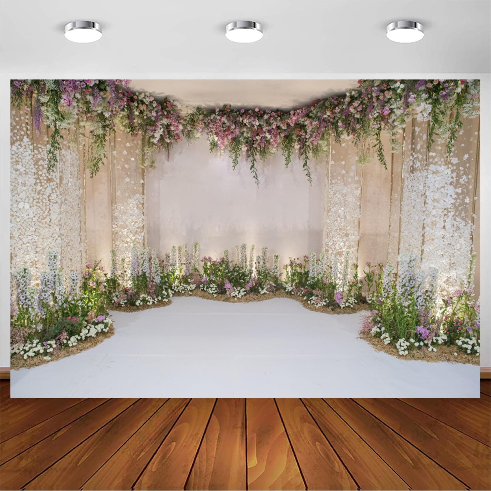 CSFOTO Wedding Backdrop for Cradle Ceremony Backdrop
