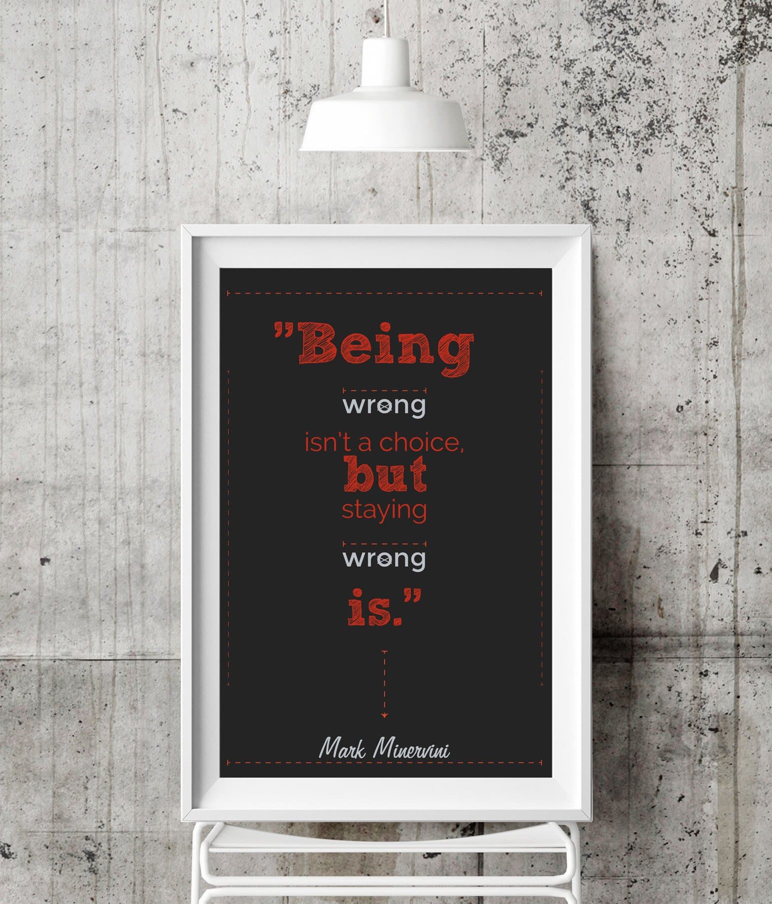 Being wrong. Motivational poster