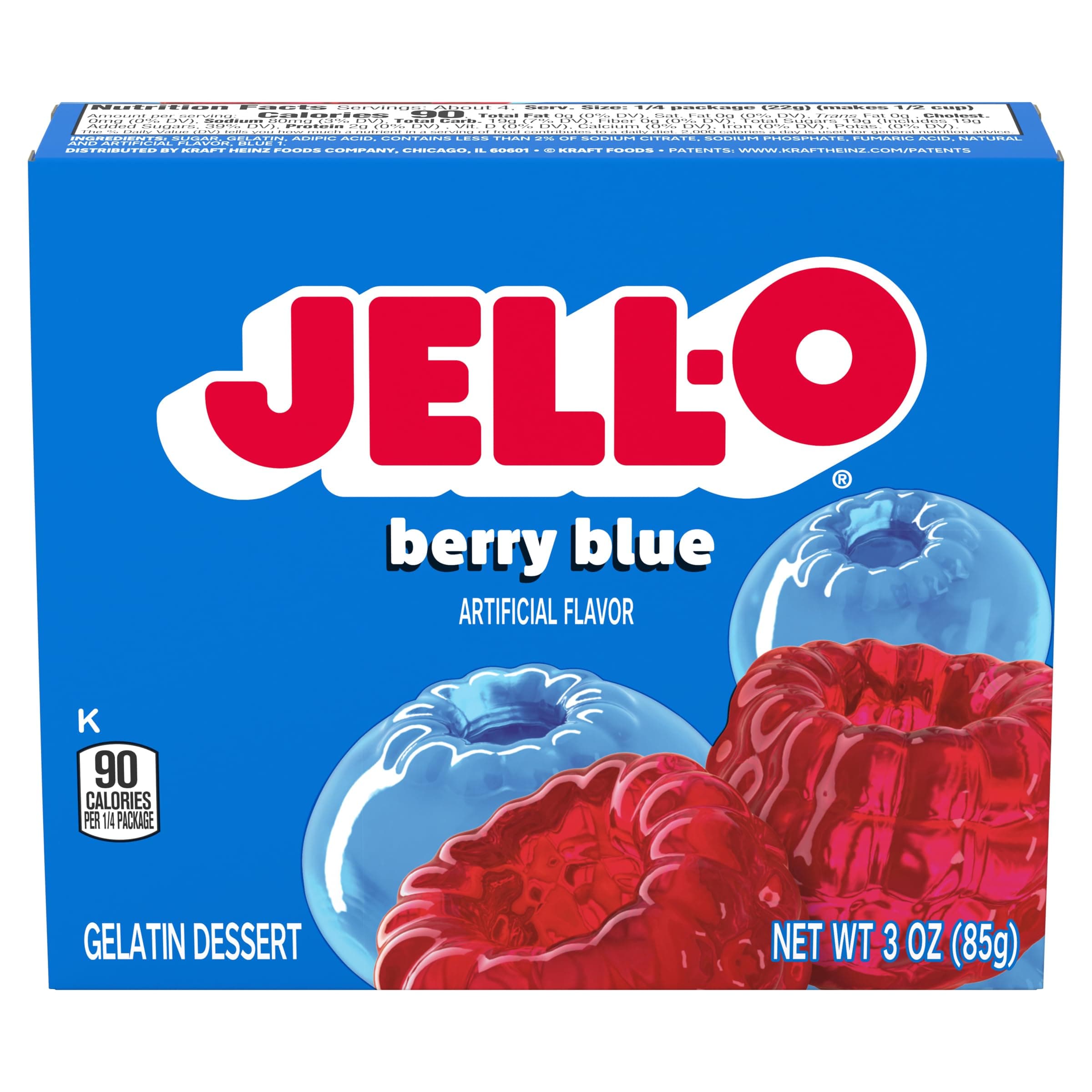 Berry Blue Gelatin - 4 Pack