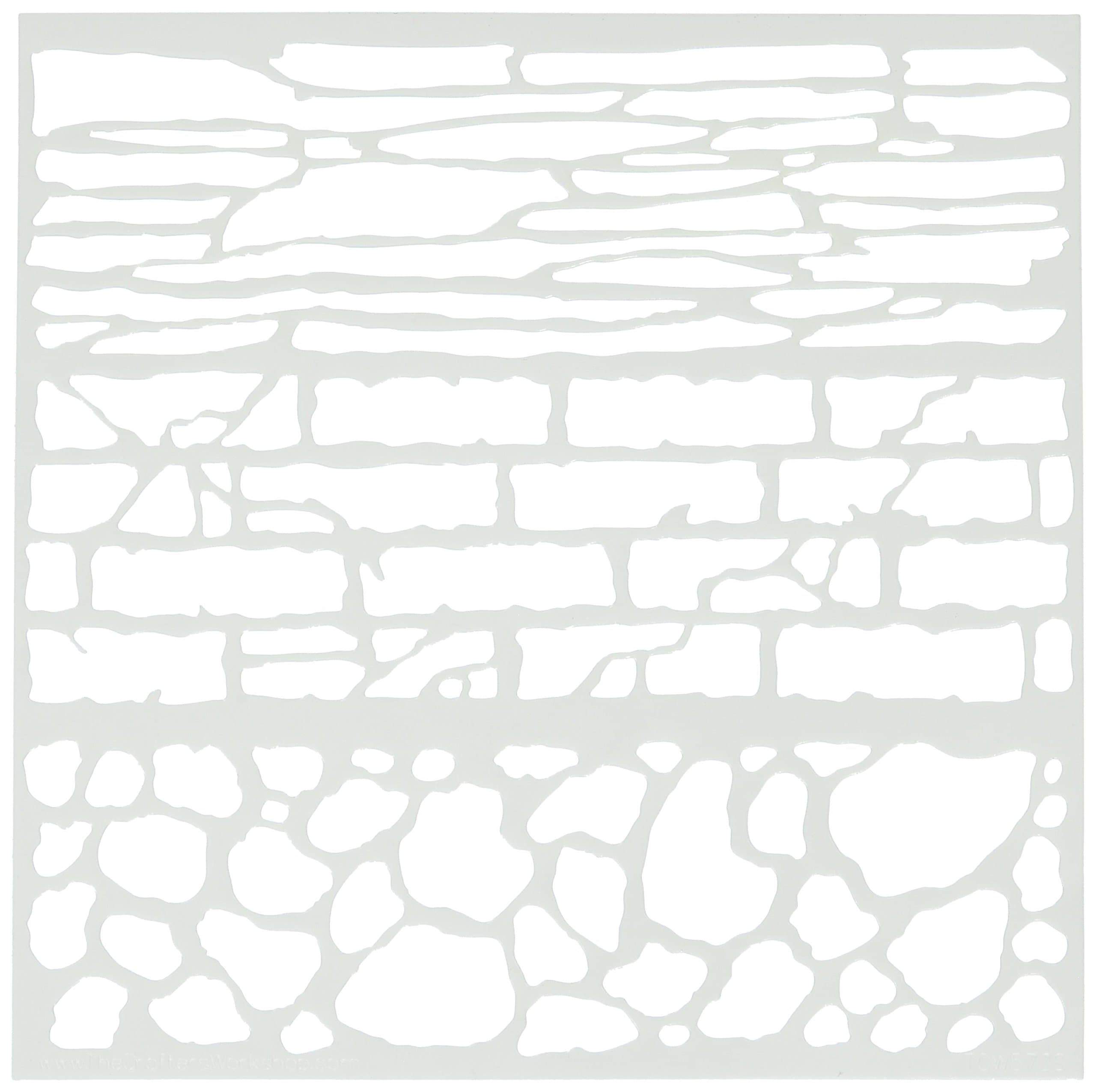 Crafter's Workshop Template 6"X6", Rock Wall