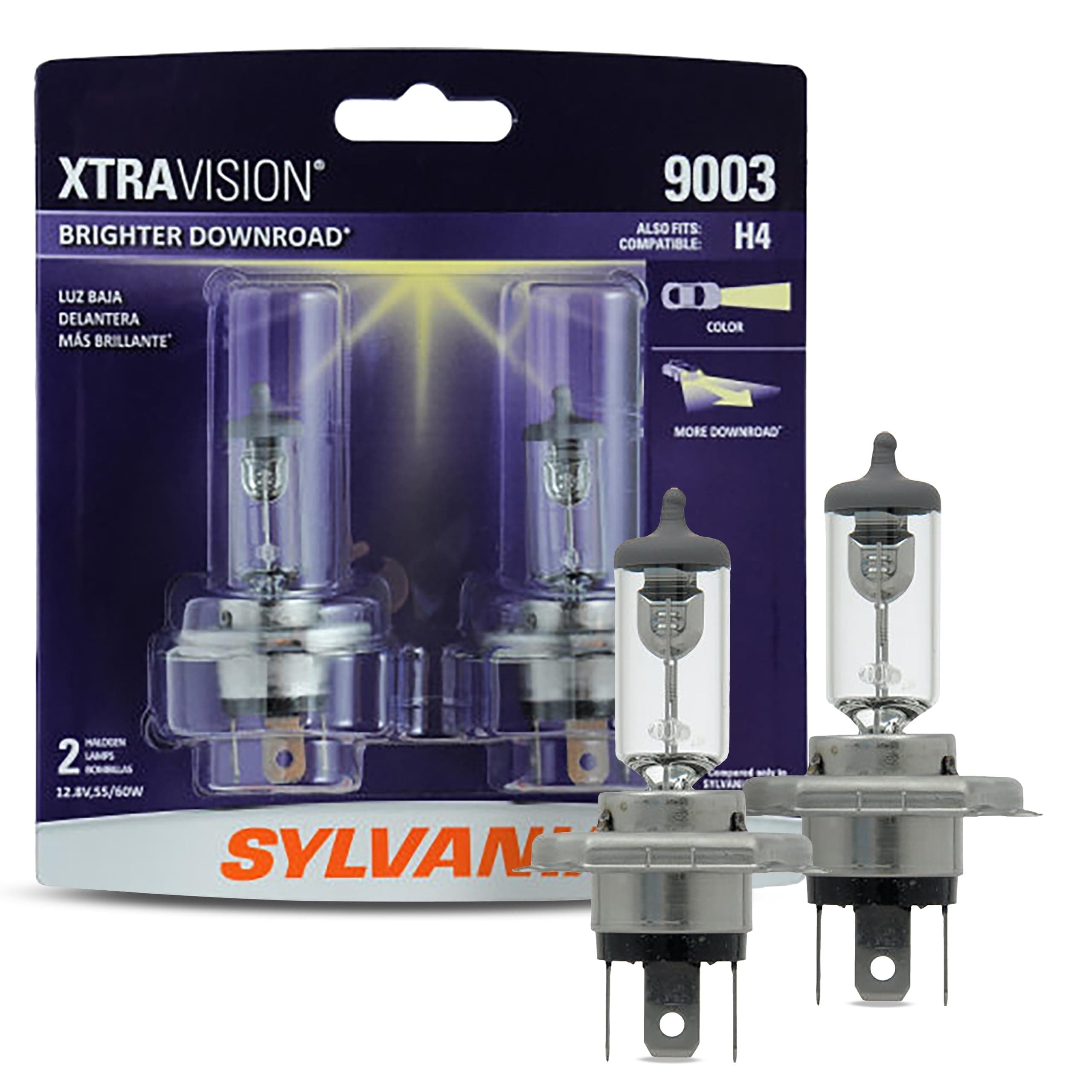 9003 XtraVision - High Performance Halogen Headlight Bulb, High Beam, Low Beam and Fog Replacement Bulb (Contains 2 Bulbs)