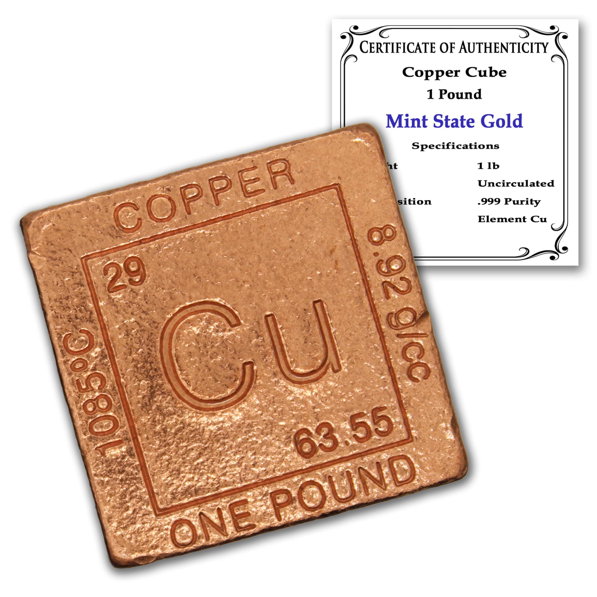 1 Pound Copper Cube