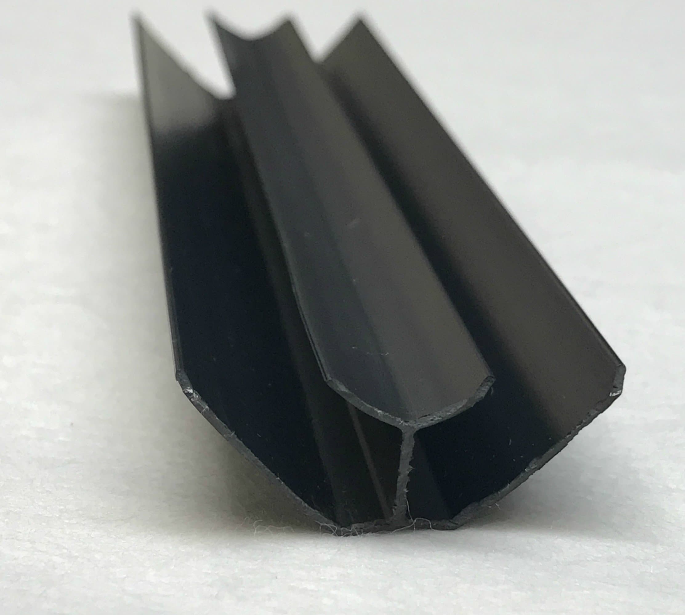 The Cladding Store White, Black, Chrome Silver Internal Corner Trim 2.6m for PVC Cladding Shower Panels in Kitchen Bathroom Ceiling Or Wet Wall 10mm (Black)