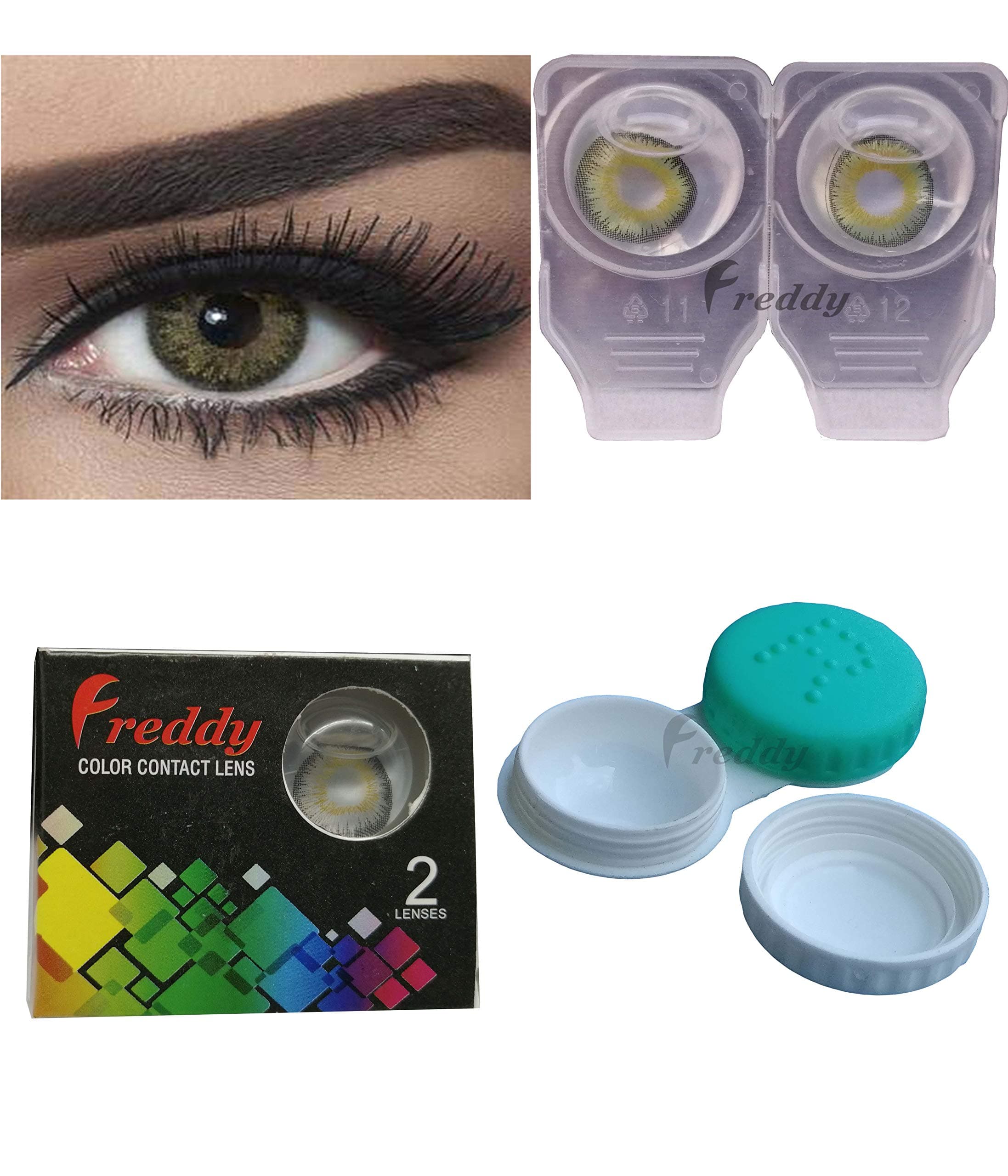 Colored contact lens (dark grey)