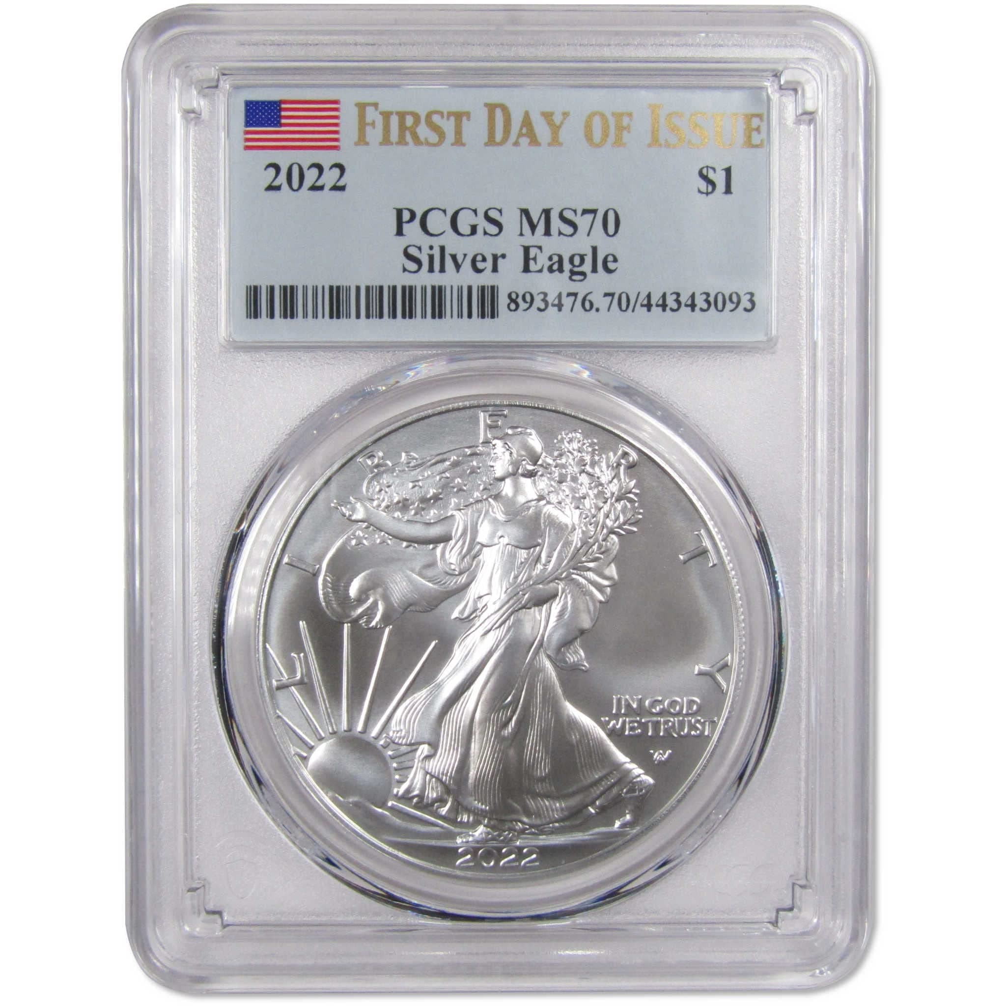 2022 American Silver Eagle MS 70 PCGS Uncirculated First Day SKU:OPC6