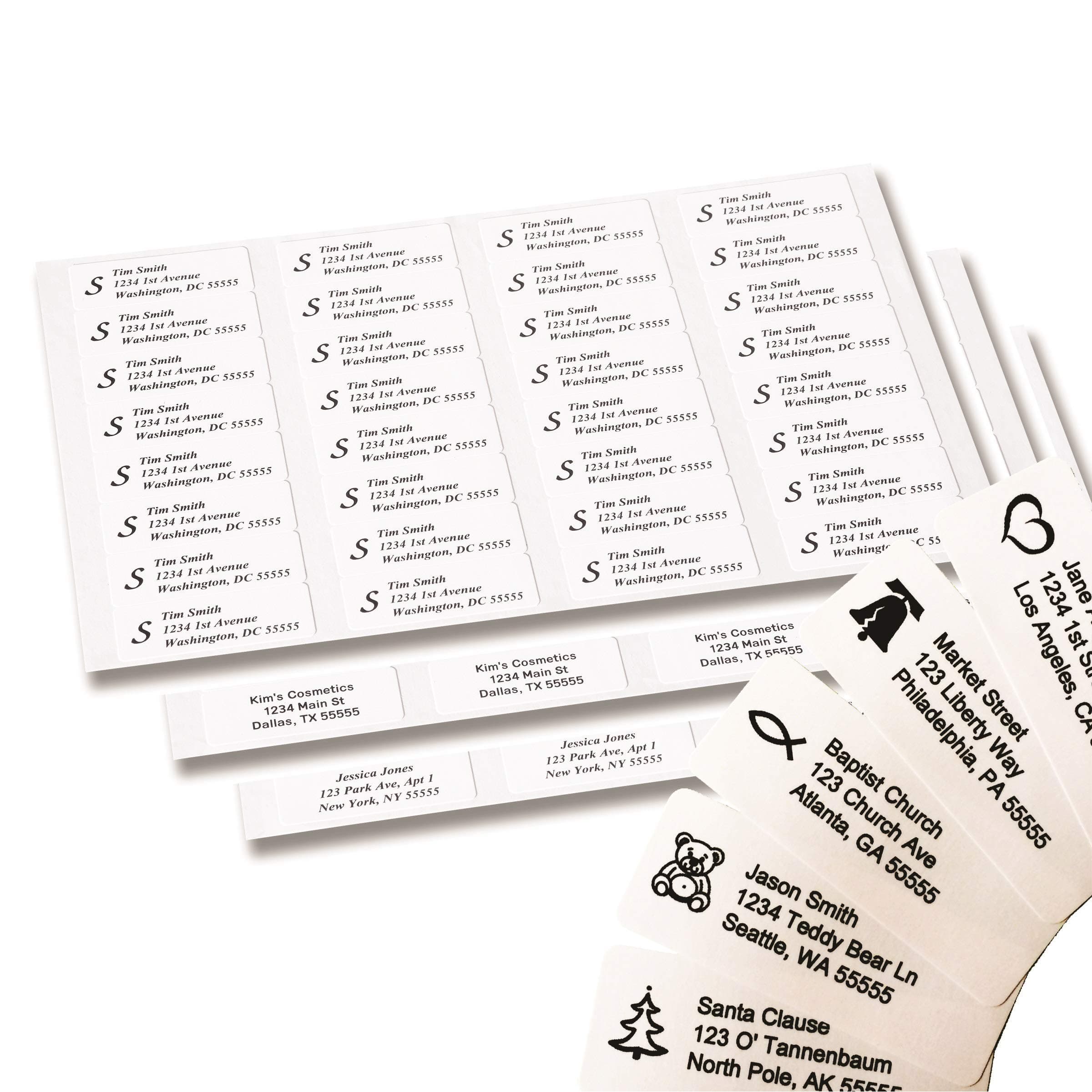 Return Address Labels - 500 Personalized Labels on Sheets (Clear)