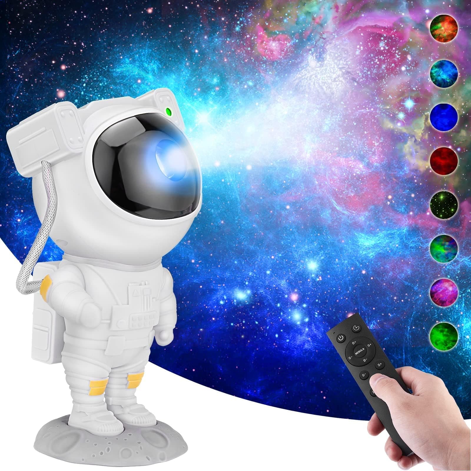 Starry Sky & Galaxy Projector Night Light - Remote Control, 360° Rotation, Magnetic Head, Bedroom & Gaming Room Decor, Kids Aesthetic Lightin