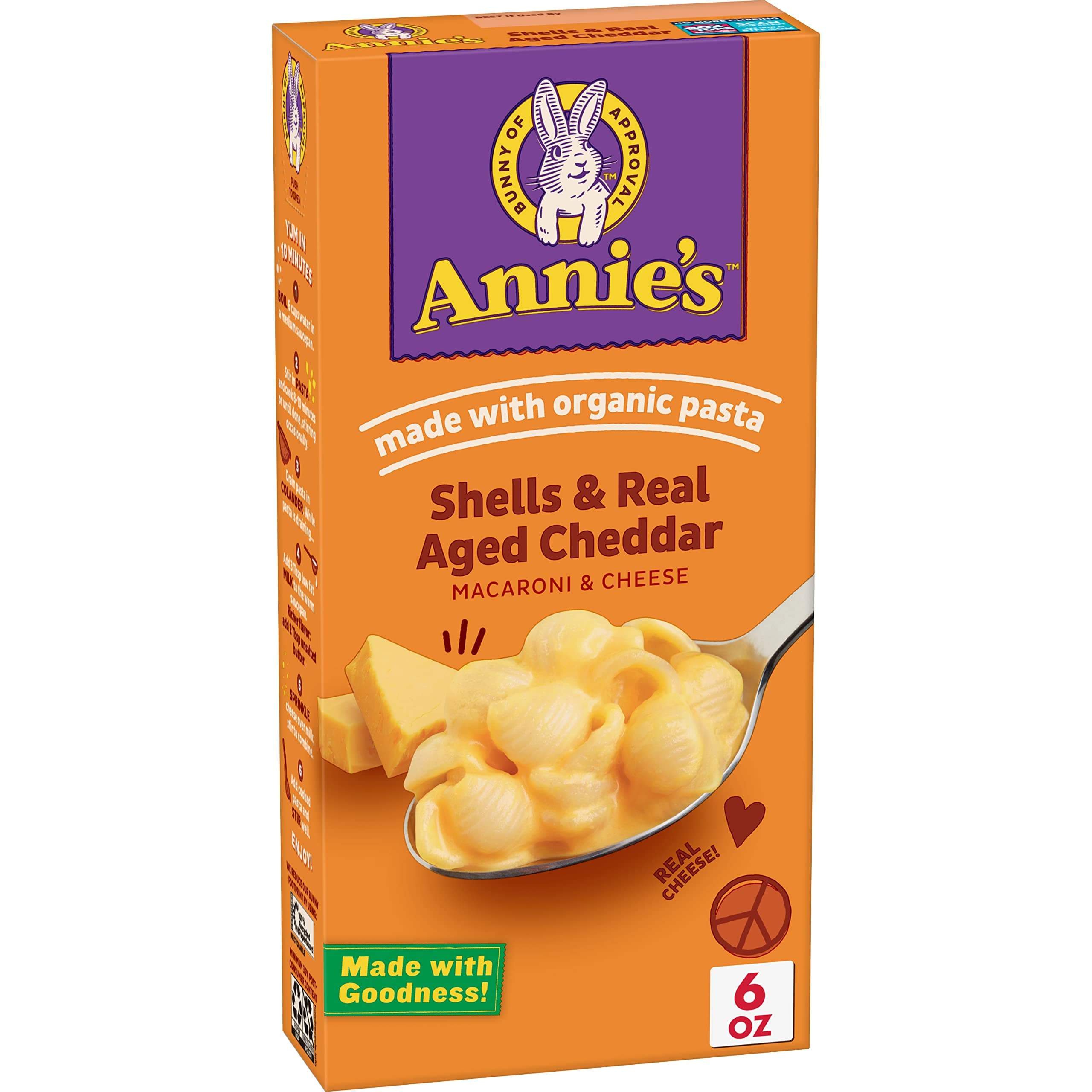 Macaroni & Cheese Shells & Aged Cheddar 6 oz