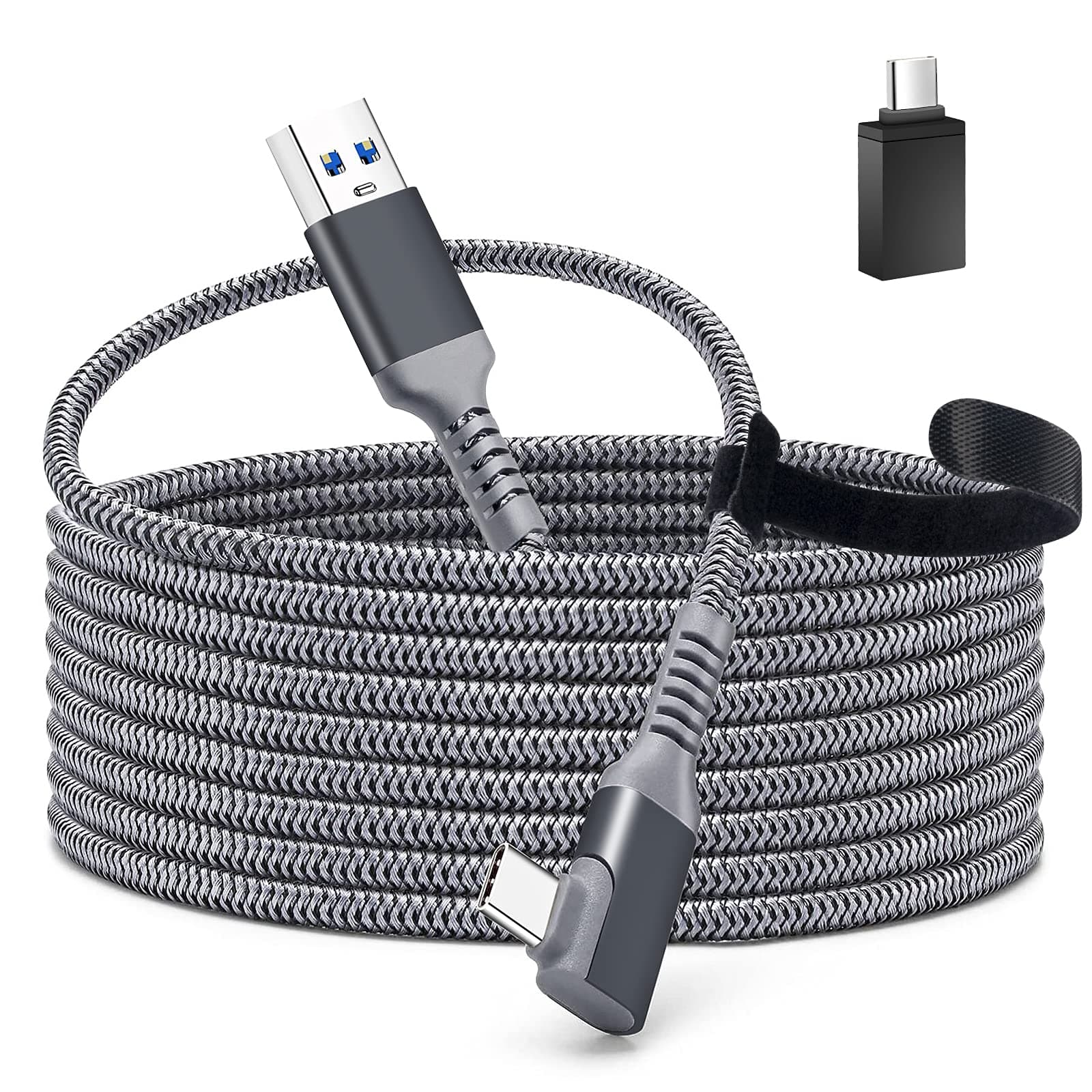 Oculus Quest 2 Link Cable, TOTU 16ft USB 3.2 Gen 1 to Type C Link Cable Supports Oculus Quest Fast Data Transfer Fast Charging for VR Oculus Quest Headset and Gaming PC