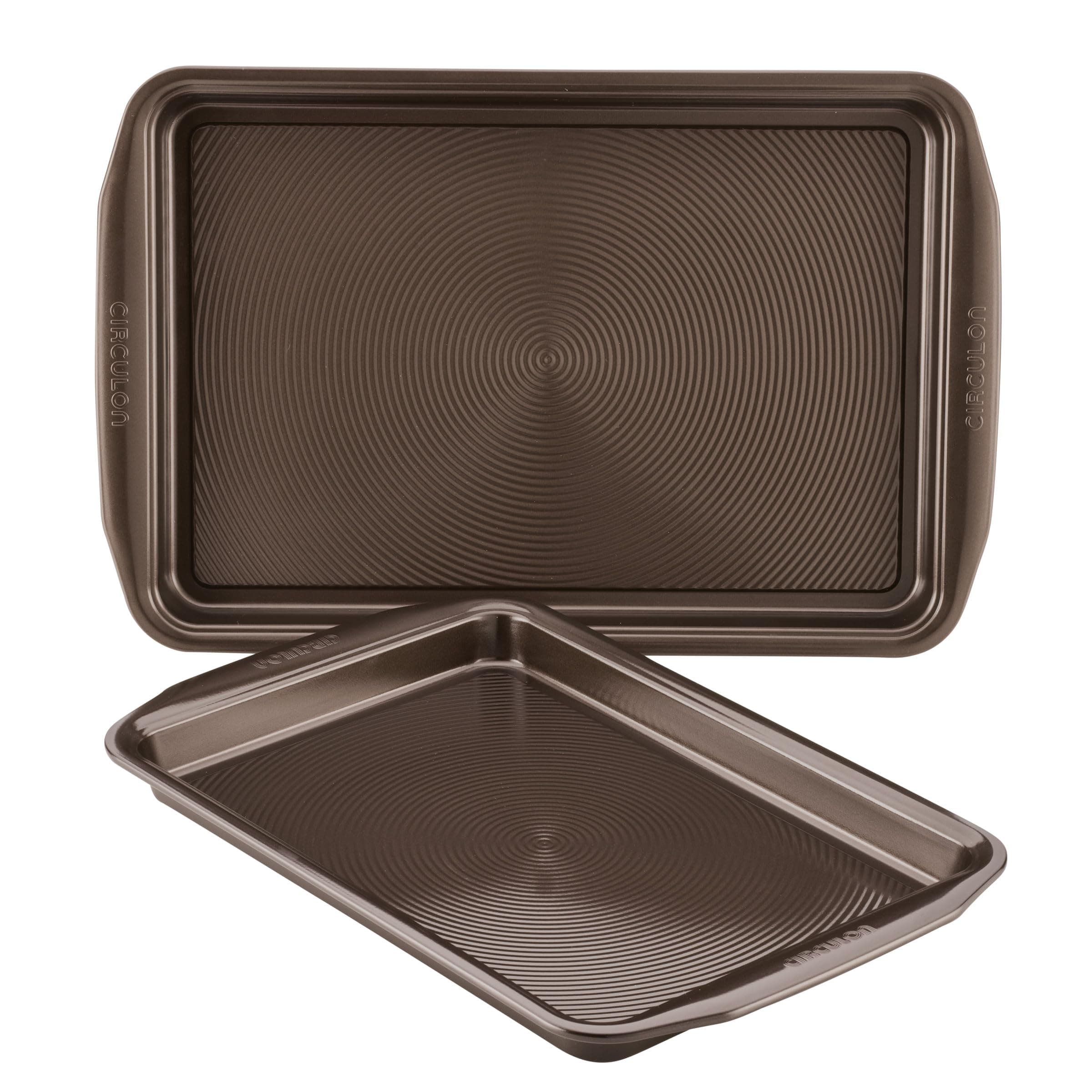 Nonstick Bakeware Set with Nonstick Cookie Sheets / Baking Sheets - 2 Piece, Chocolate Brown , Set (9" x 13" & 10" x 15")