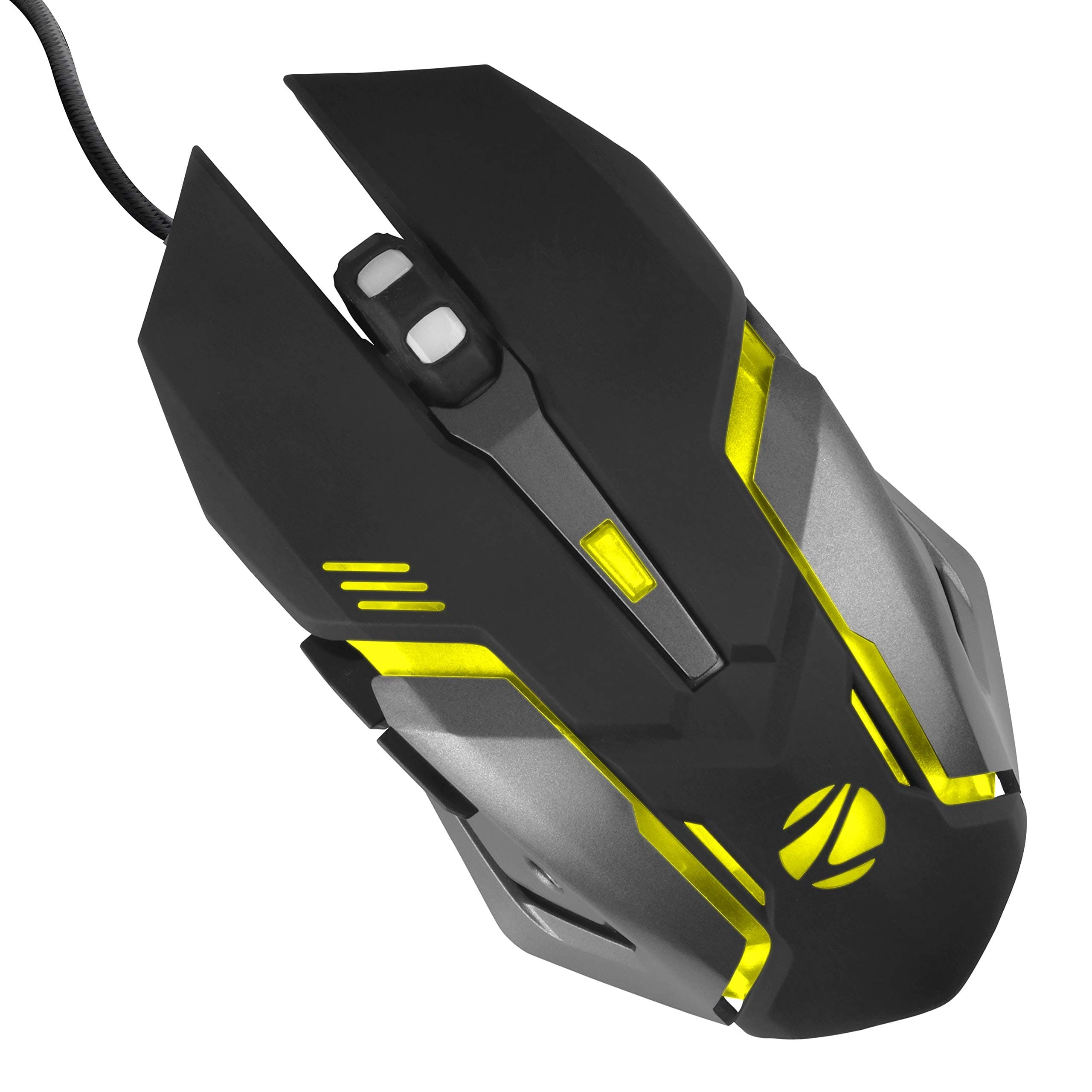 Transformer-M with a High-Performance Gold-Plated USB Mouse: 6 Buttons, Multi-Color LED Lights,High-Resolution Sensor with max 3600 DPI, and DPI Switch(Black)