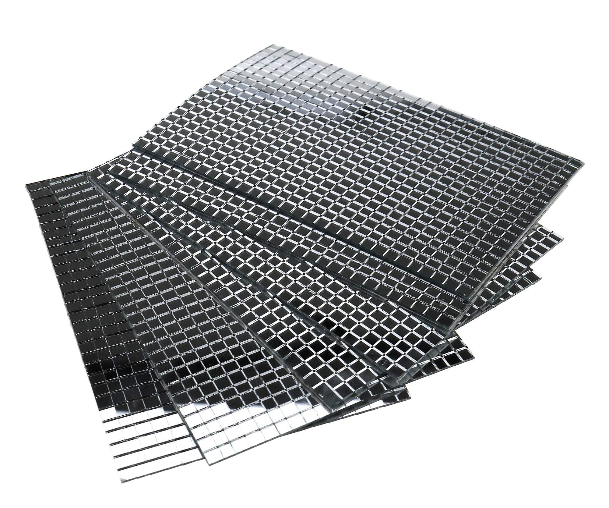 5 Sheets x 600pcs Tiny Silver Mirror Mosaic Tiles DIY Xmas Decoration 5 x 5mm