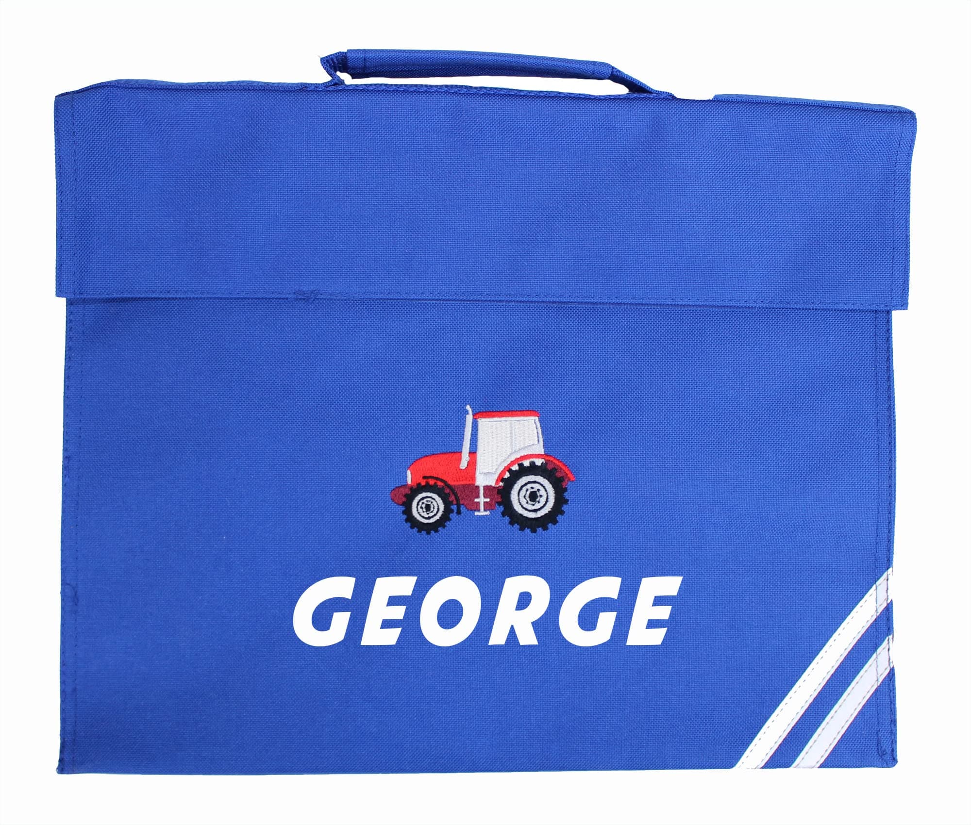 Personalised Tractor Name School Book Bag