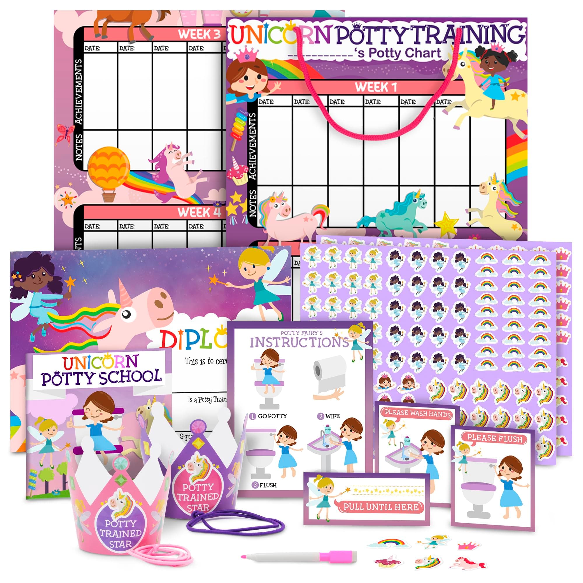 Potty Chart Girls Theme