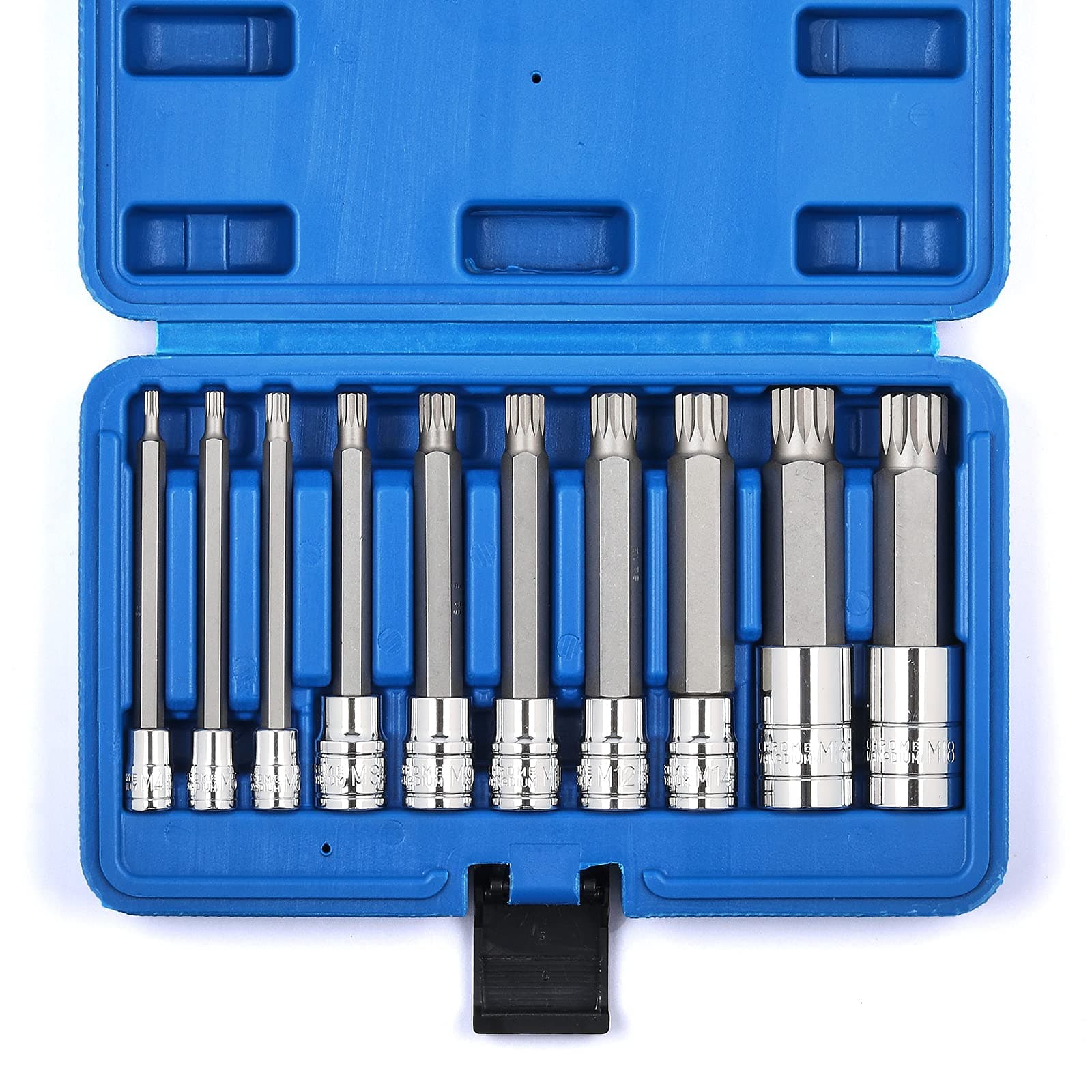 10 Piece Spline Tip Bit Socket Set