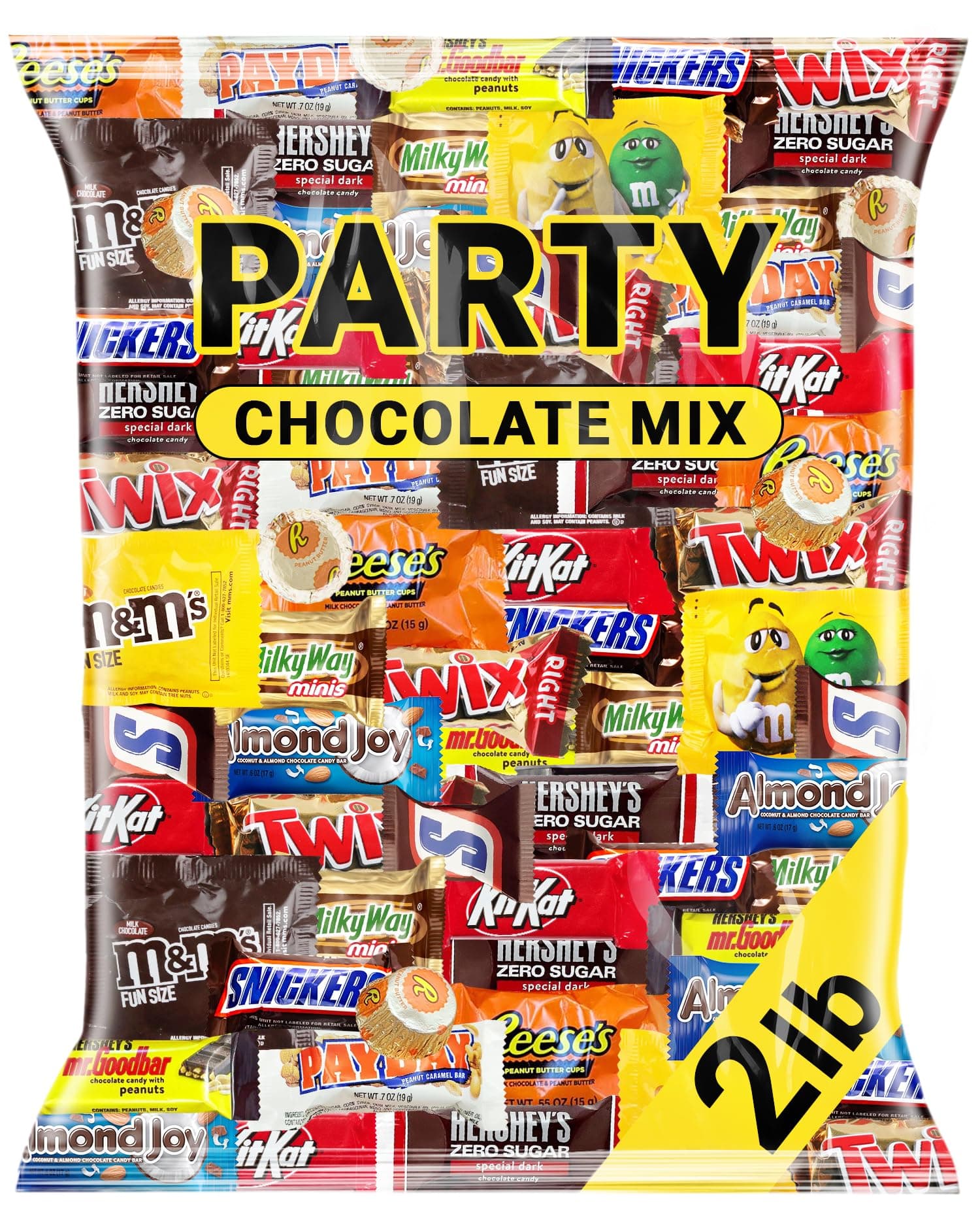 Assorted Chocolate Candy Variety Pack -2 Lb - Bulk Chocolate Mix- Easter -Bulk Mini Chocolate Candy Bars Individually Wrapped -Bulk Variety Pack Chocolates -Individually Wrapped Candies