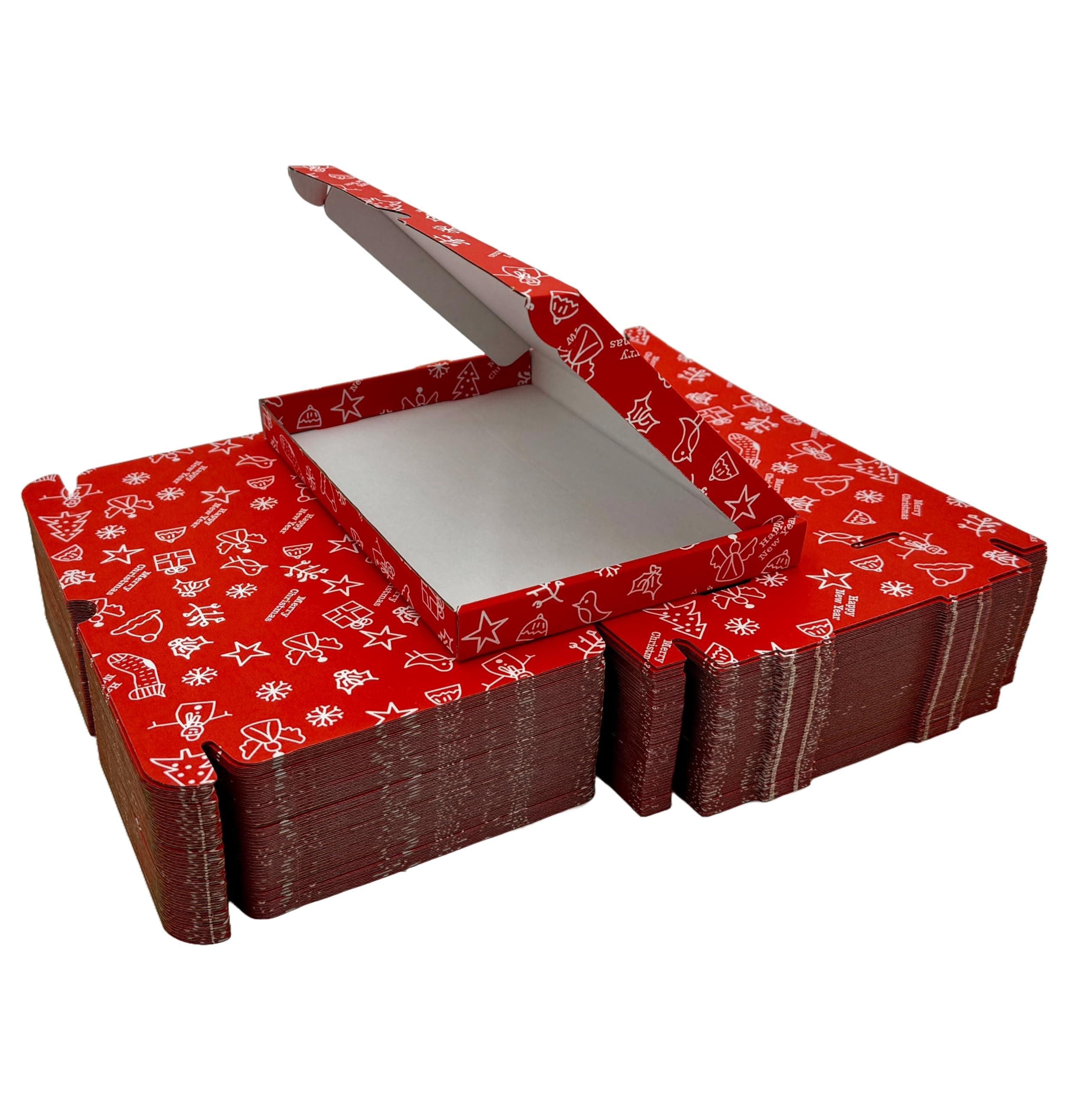 iDEALS UK PACKAGING LTD50 x C5 A5 Postal Pip Boxes Large Letter Boxes Generic Shipping Boxes Cardboard Boxes For Posting Large Letter Postage Boxes (Christmas Printed)