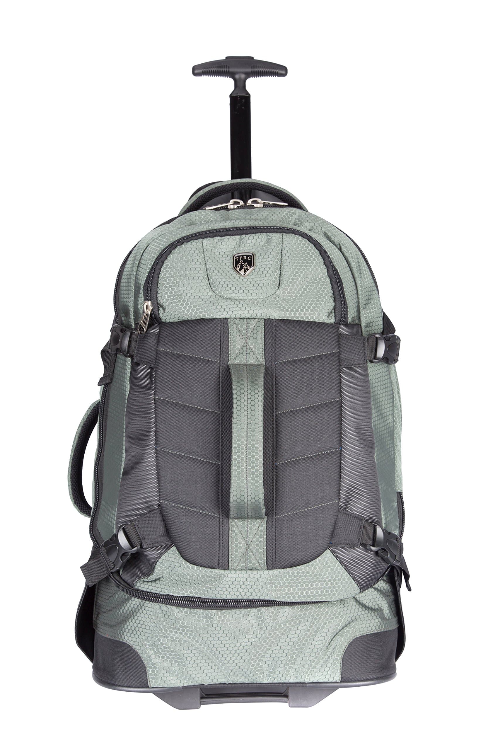 TPRC Aeros 21-Inch Softside Rolling Backpack, Olive Green