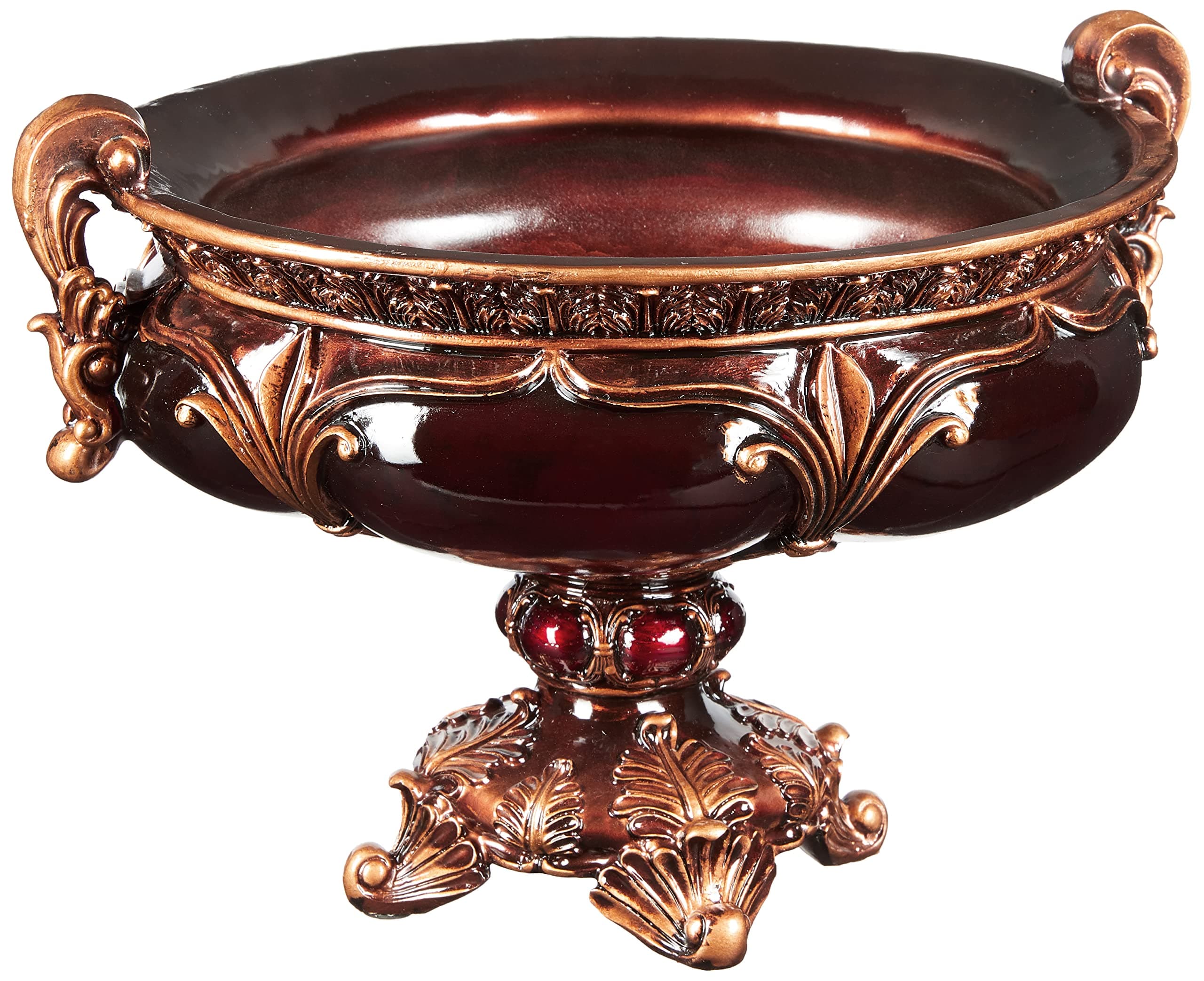 Ruby Decorative Fruit Bowl, 10.0", Burgundy