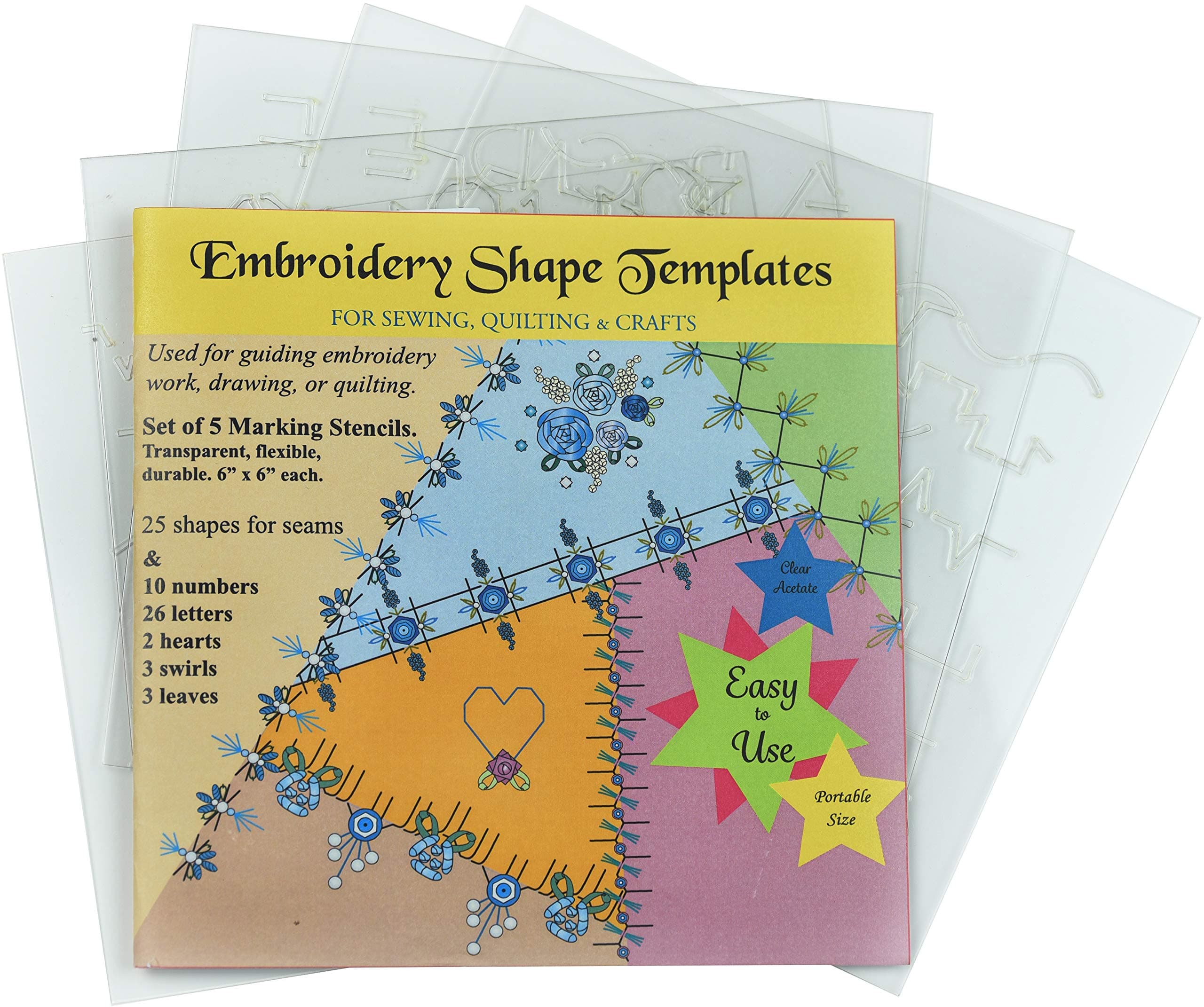 Creative ImpressionsEmbroidery TEMPLATES 5/PKG, One Size